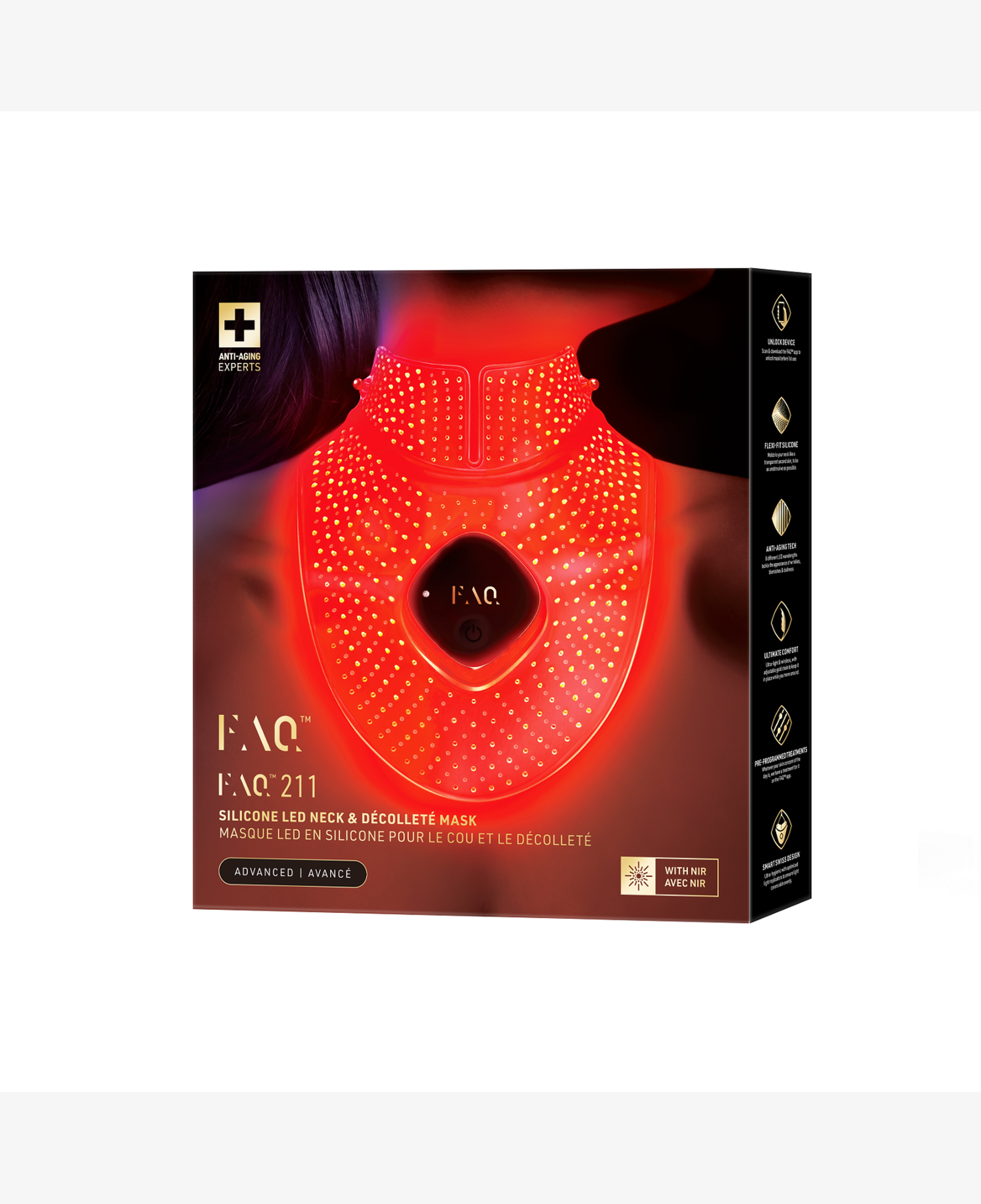 FOREO FAQ 211 Yaşlanma Karşıtı Boyun ve Dekolte LED Maskesi