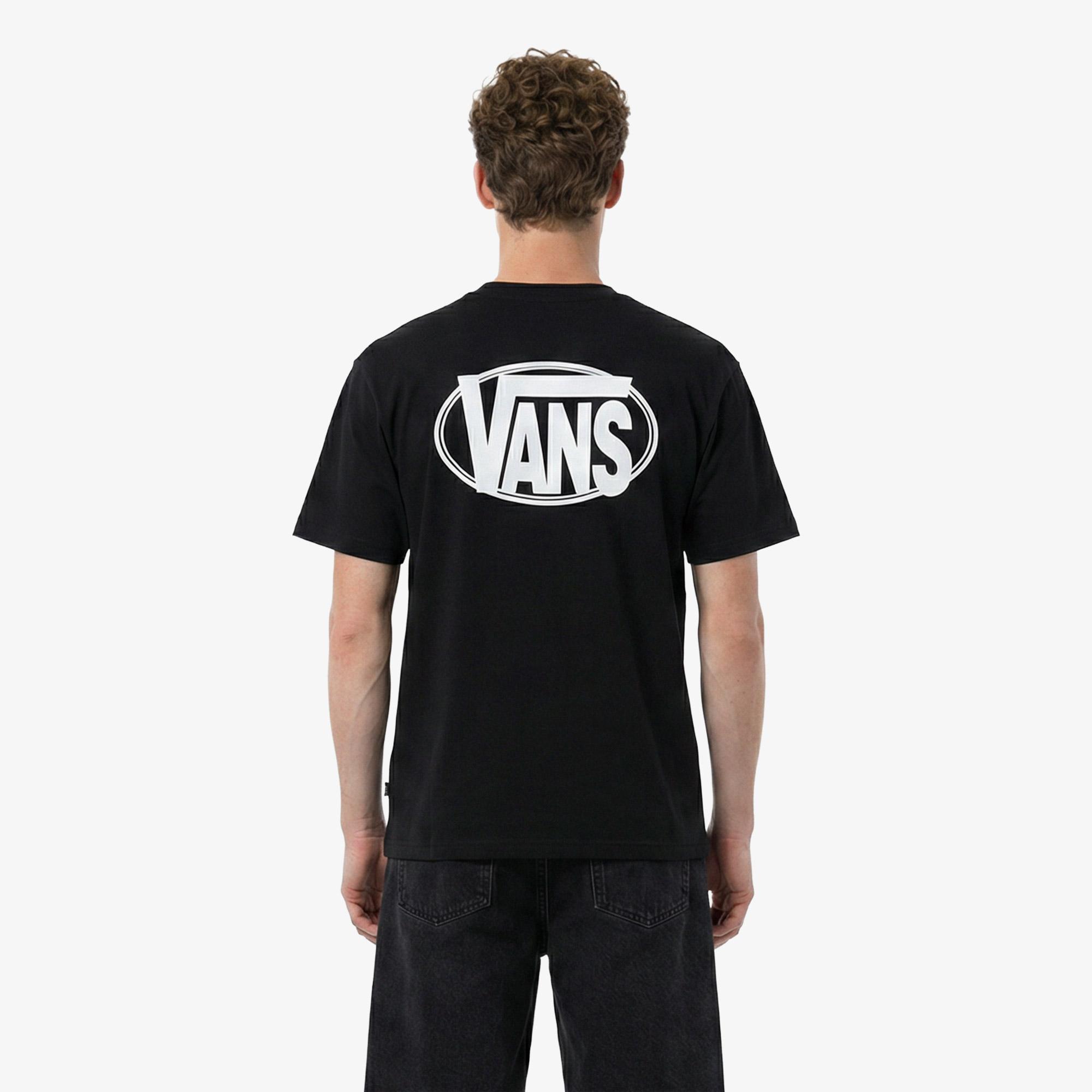 Vans Oval Logo Loose Erkek Siyah T-Shirt