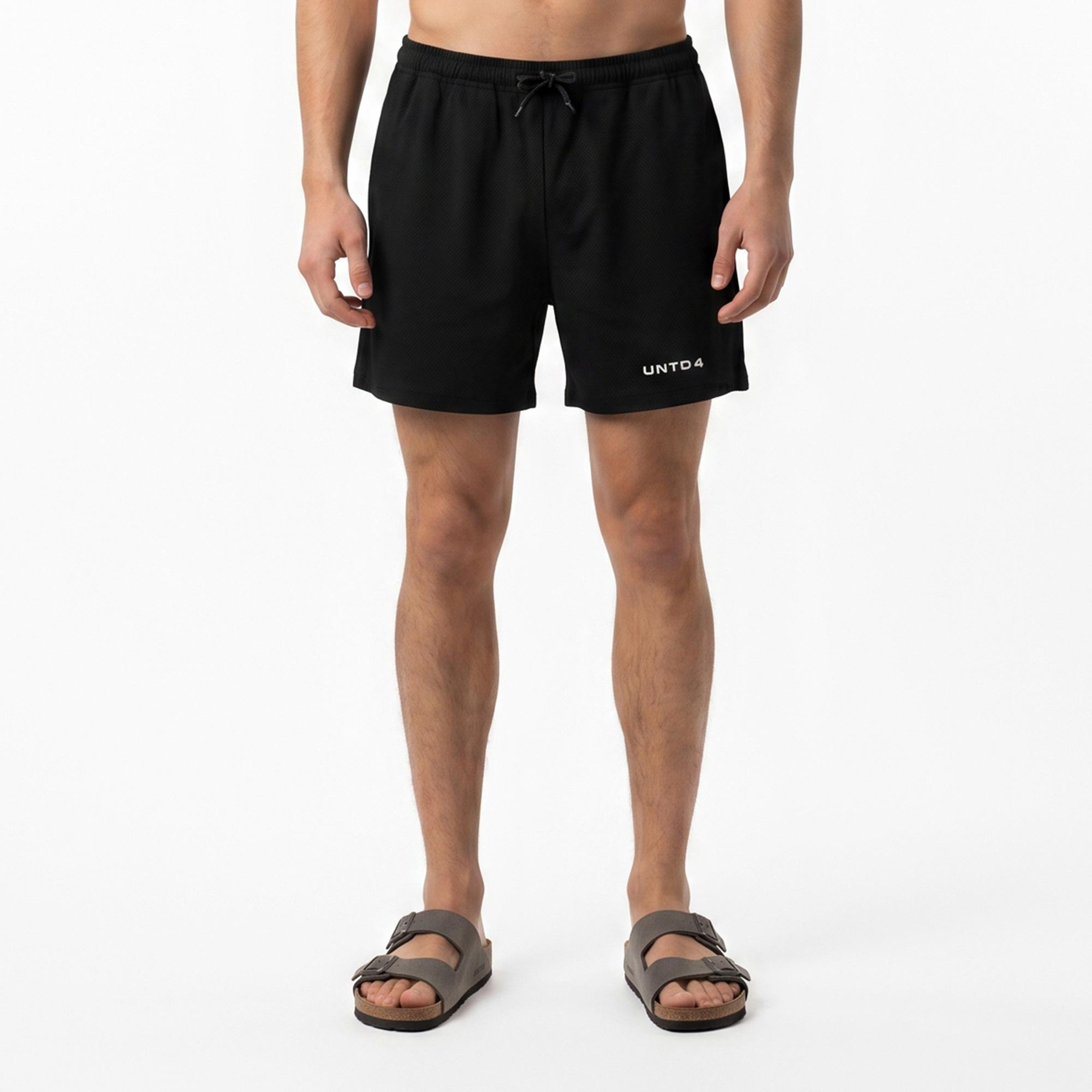 UNITED4 Comfort Fit Erkek Siyah Deniz Şortu