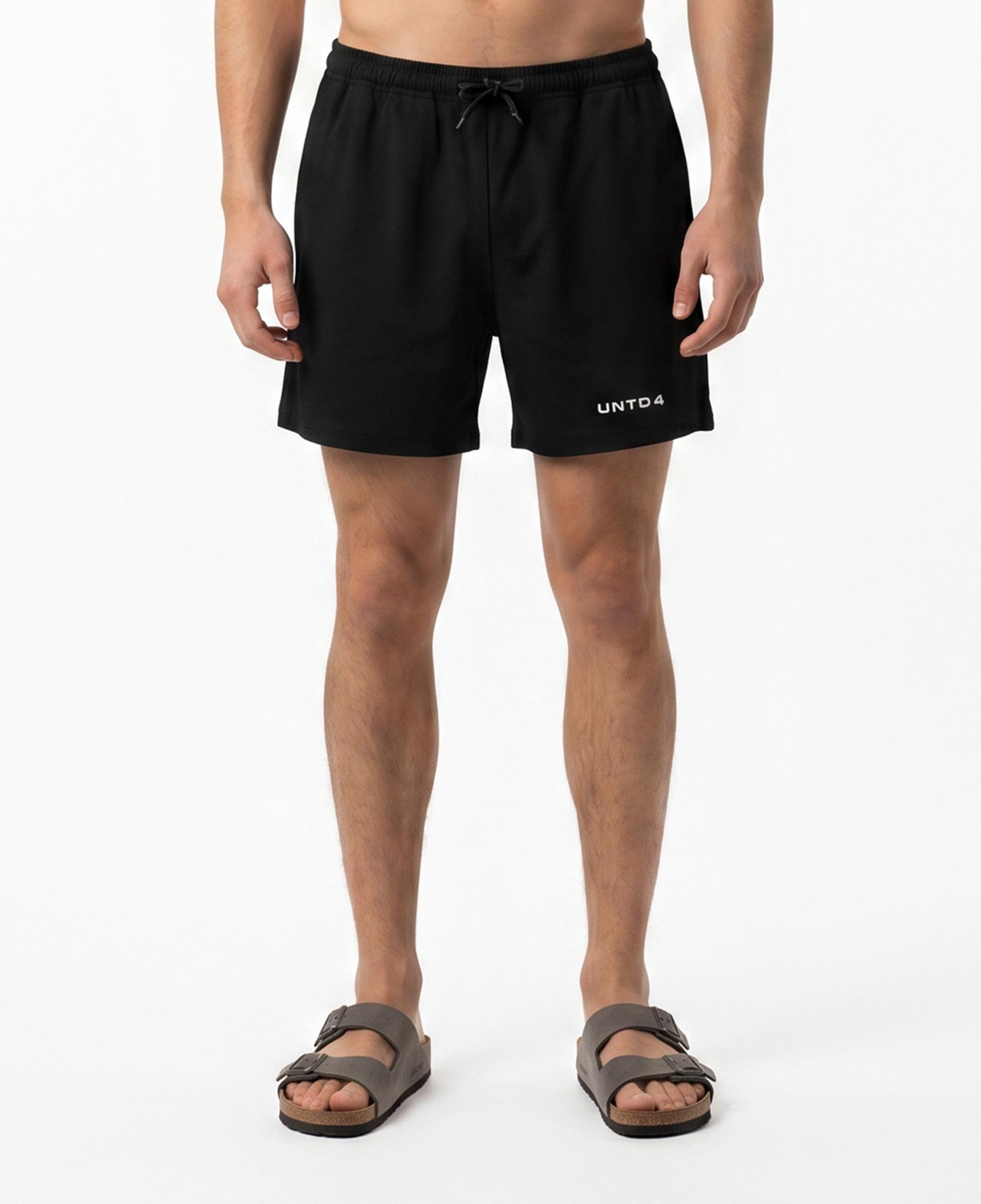 UNITED4 Comfort Fit Erkek Siyah Deniz Şortu