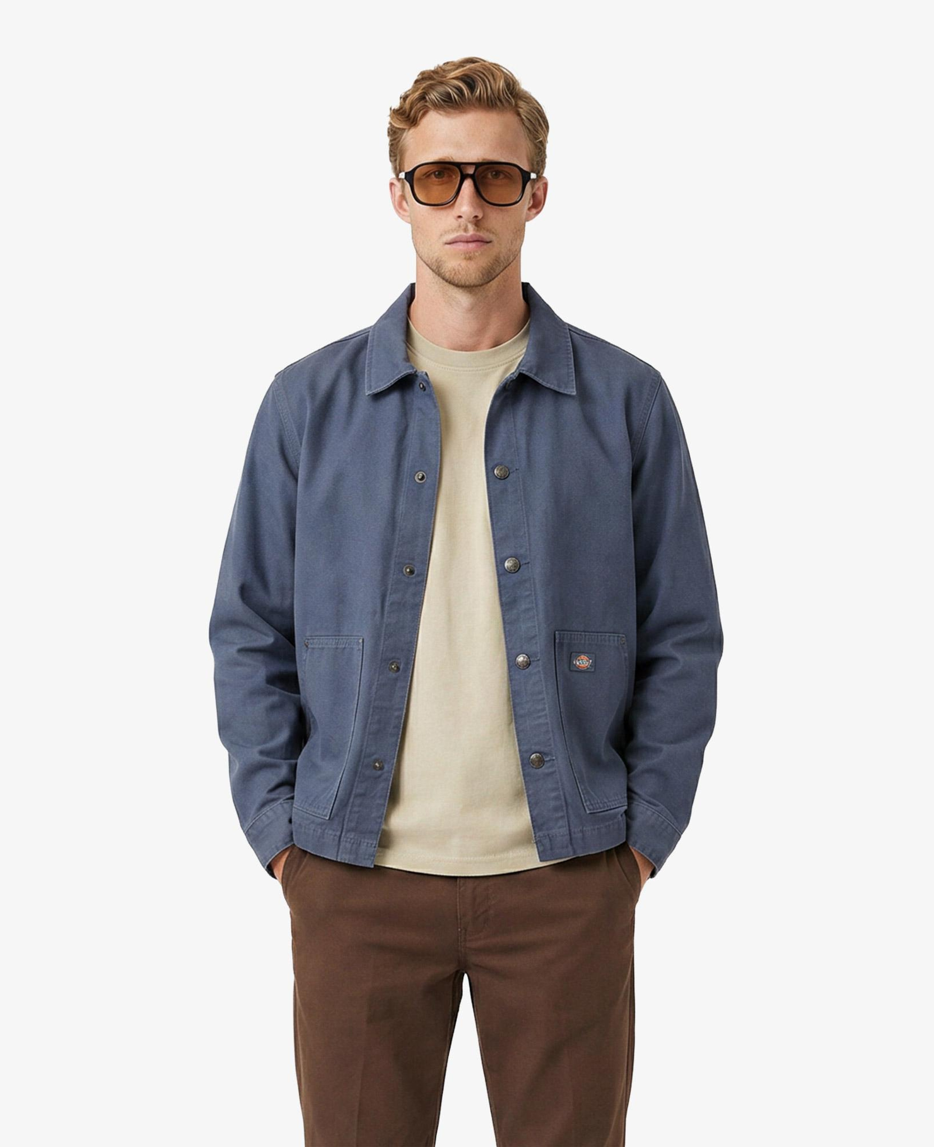 Dickies Unlined Canvas Barn Erkek Mavi Ceket