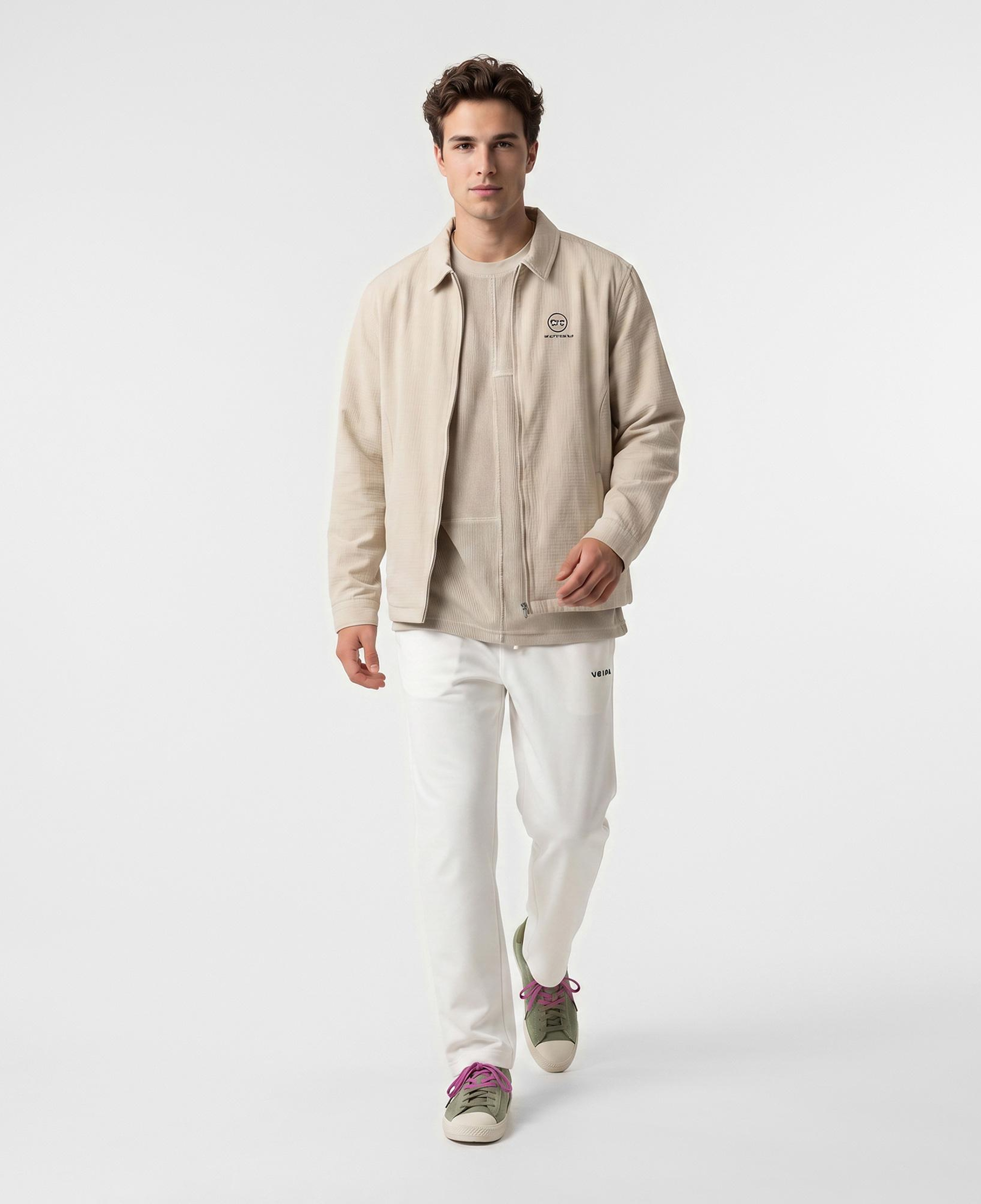 UNITED4 Comfort Fit Erkek Krem Ceket