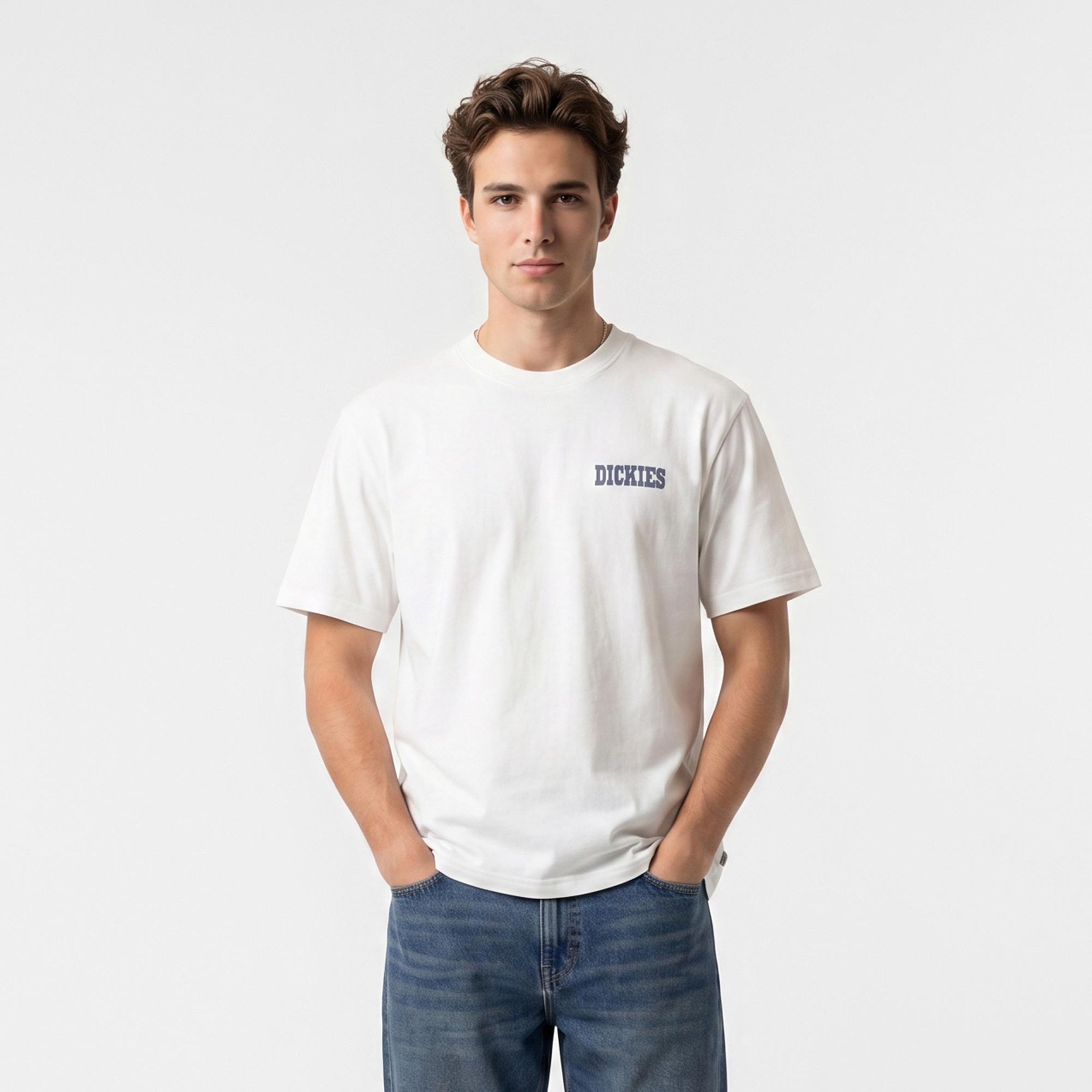 Dickies Plain City Erkek Beyaz T-Shirt
