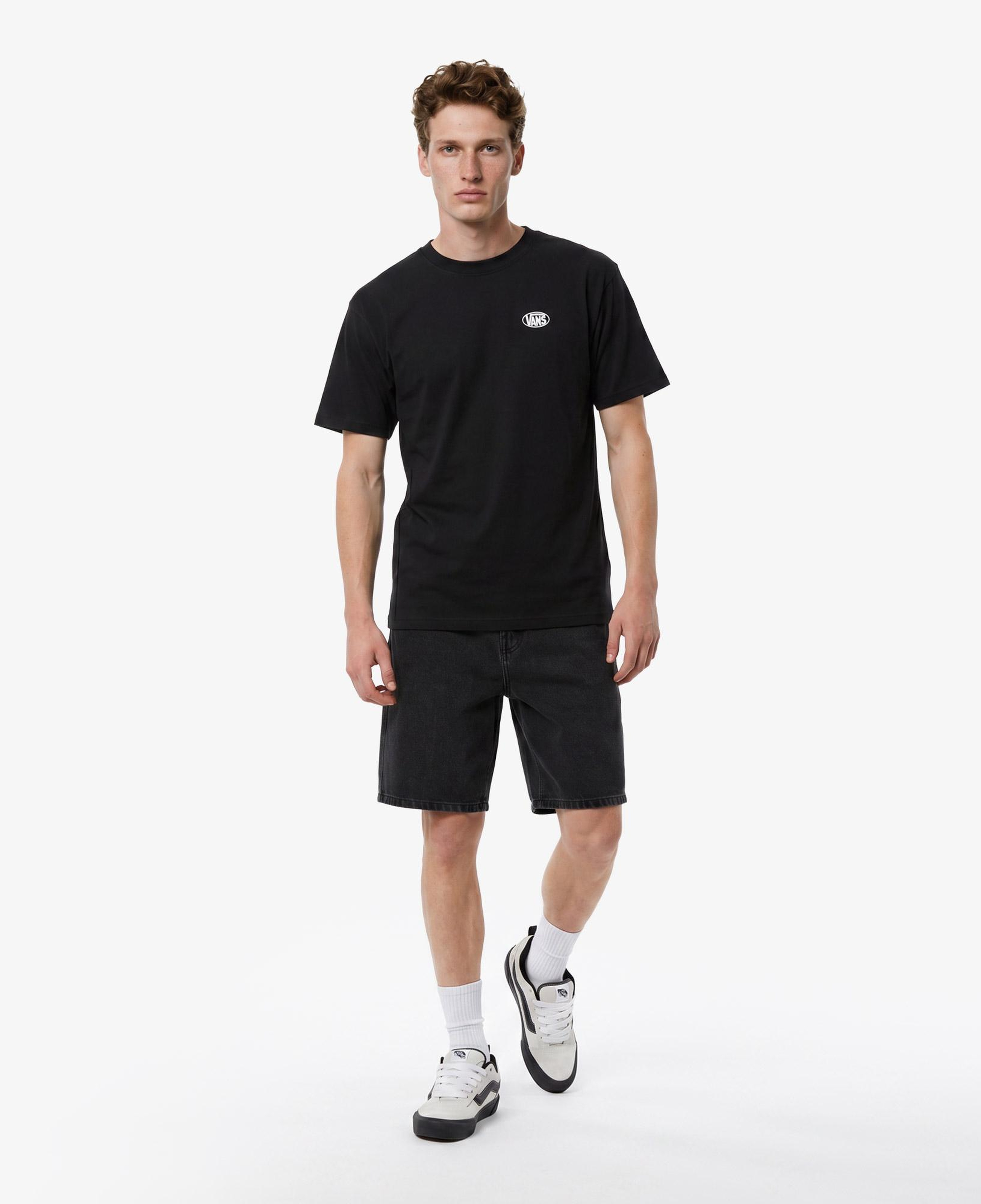 Vans Oval Logo Loose Erkek Siyah T-Shirt