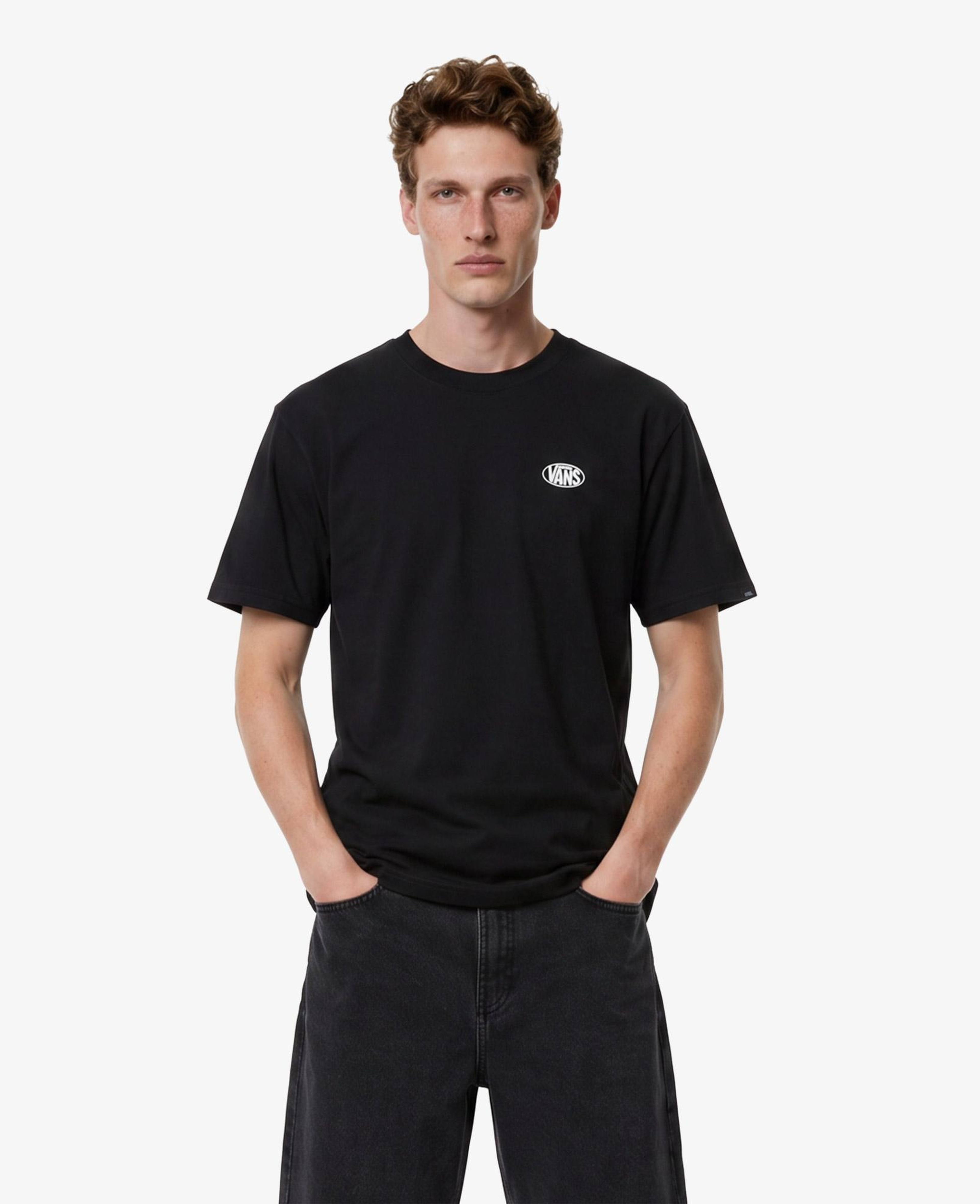 Vans Oval Logo Loose Erkek Siyah T-Shirt