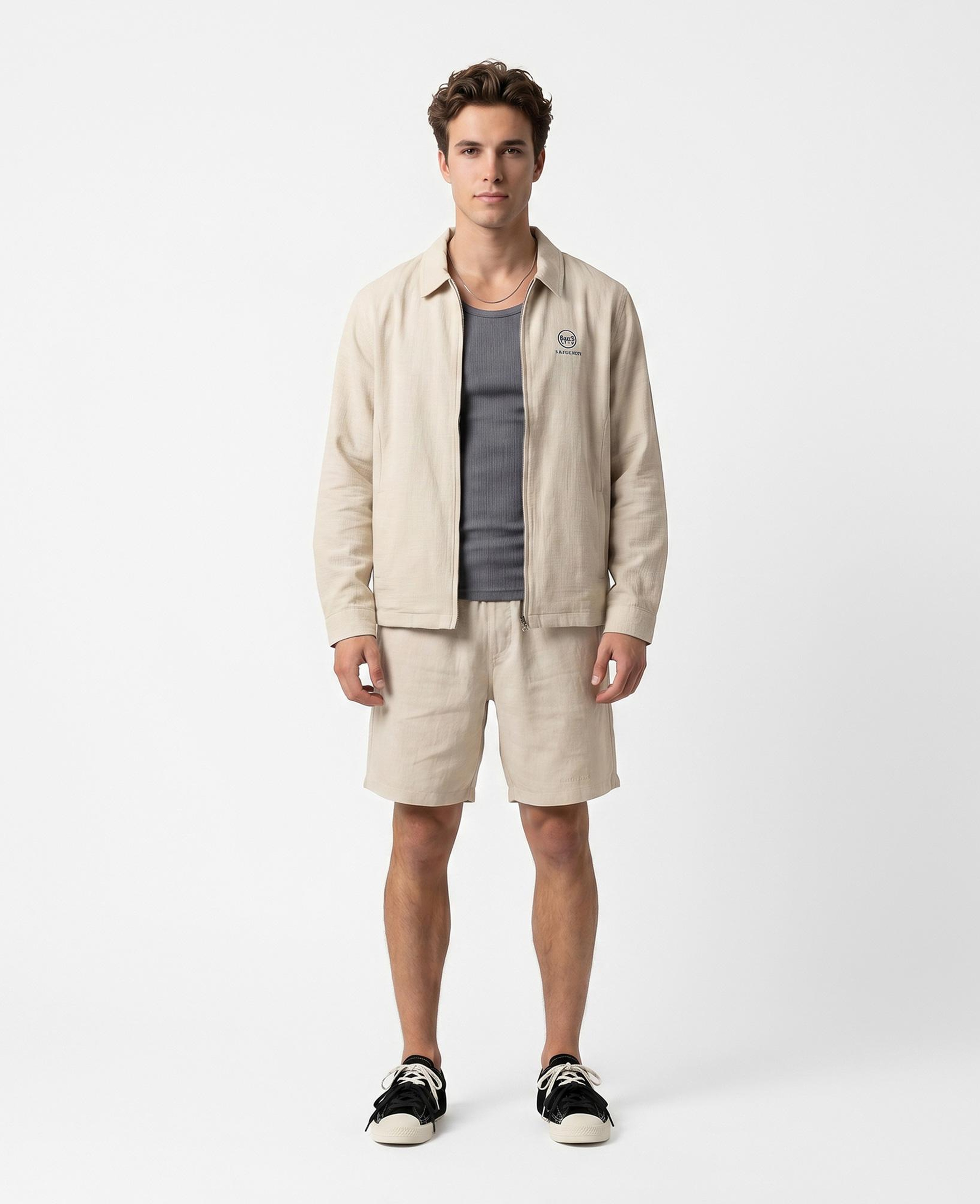UNITED4 Regular Fit Erkek Krem Şort