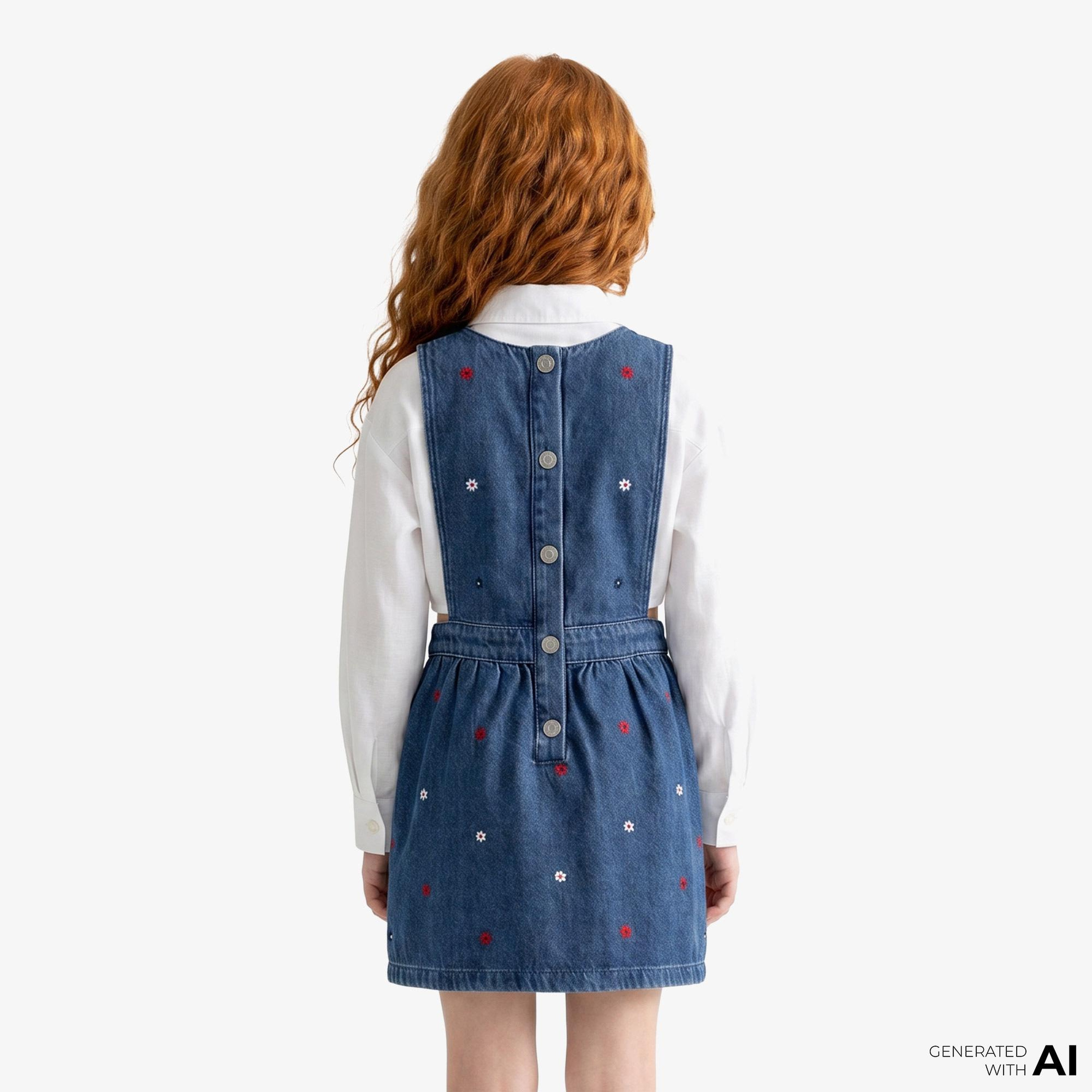 Tommy Hilfiger Little Çocuk Mavi Elbise