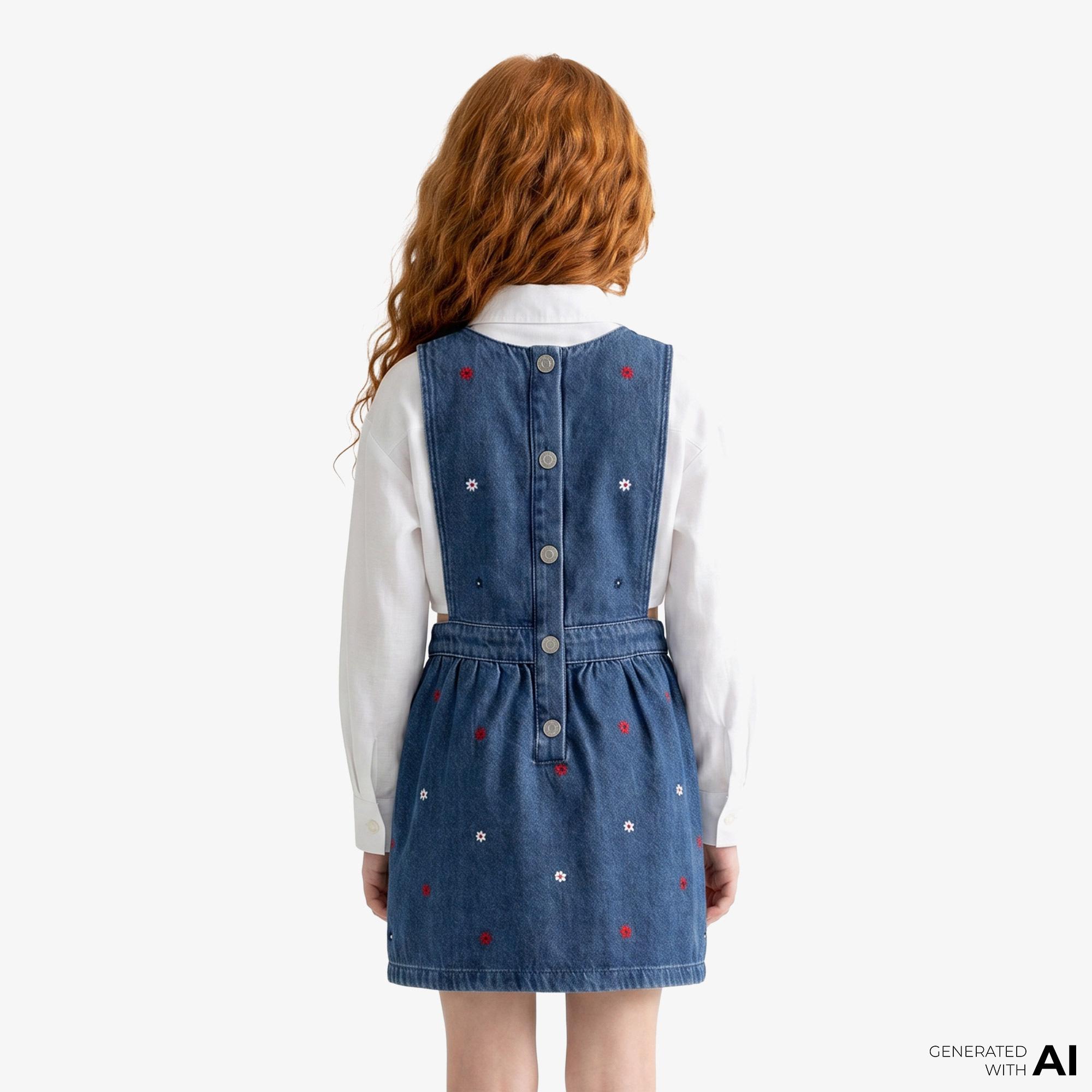 Tommy Hilfiger Little Çocuk Mavi Elbise