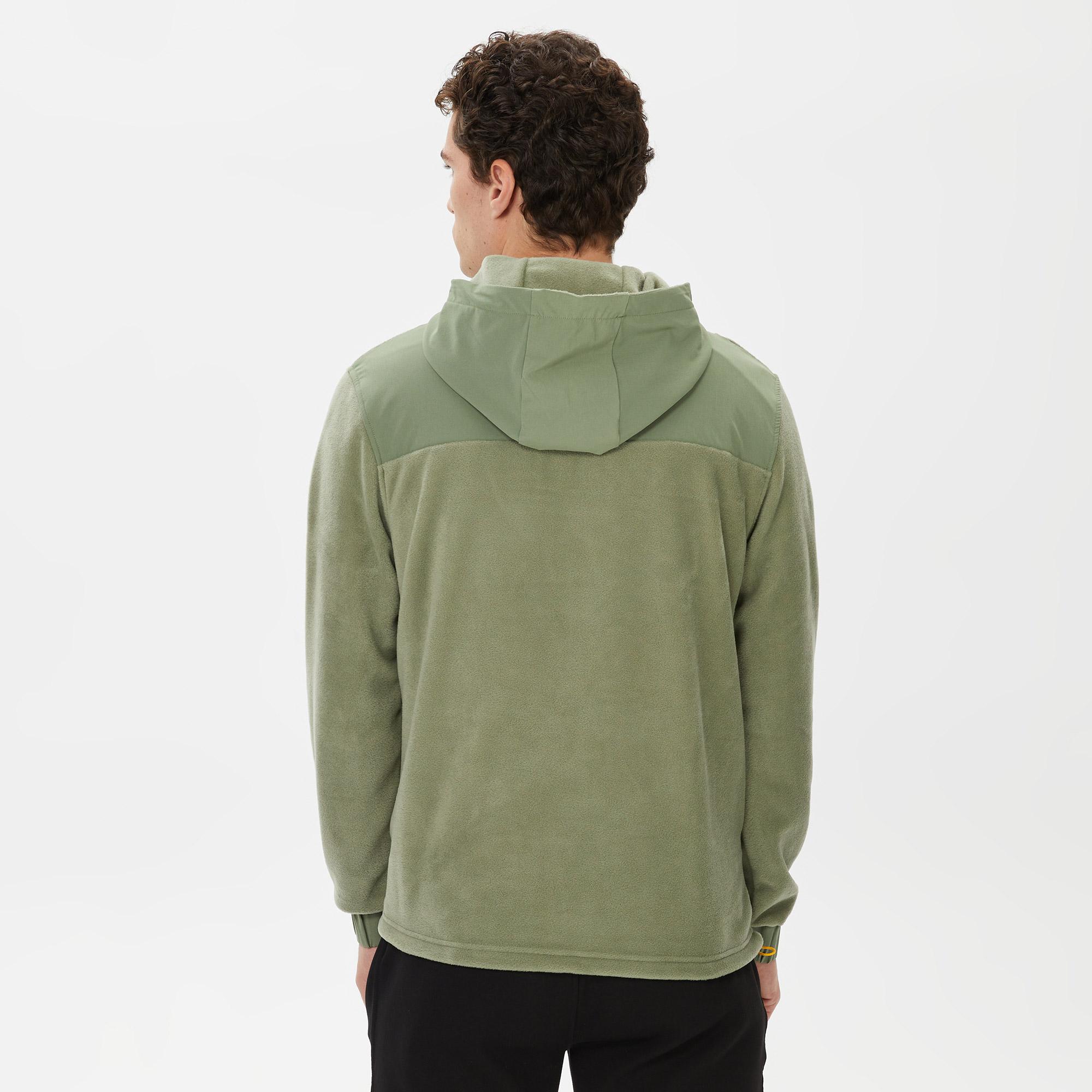 Nautica Erkek Yeşil Standart Fit Kapüşonlu Sweatshirt