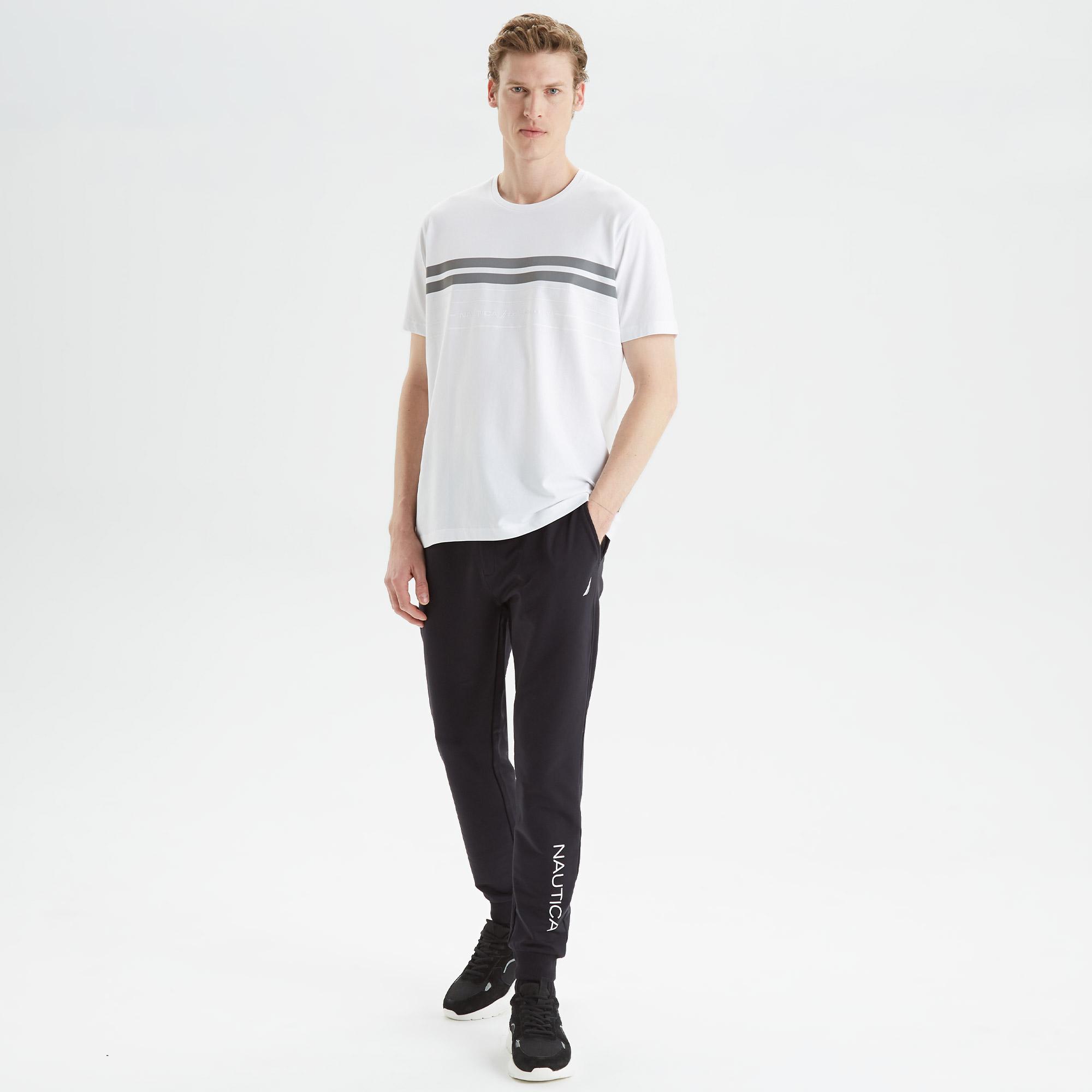 Nautica Erkek Siyah Standart Fit Eşofman Altı