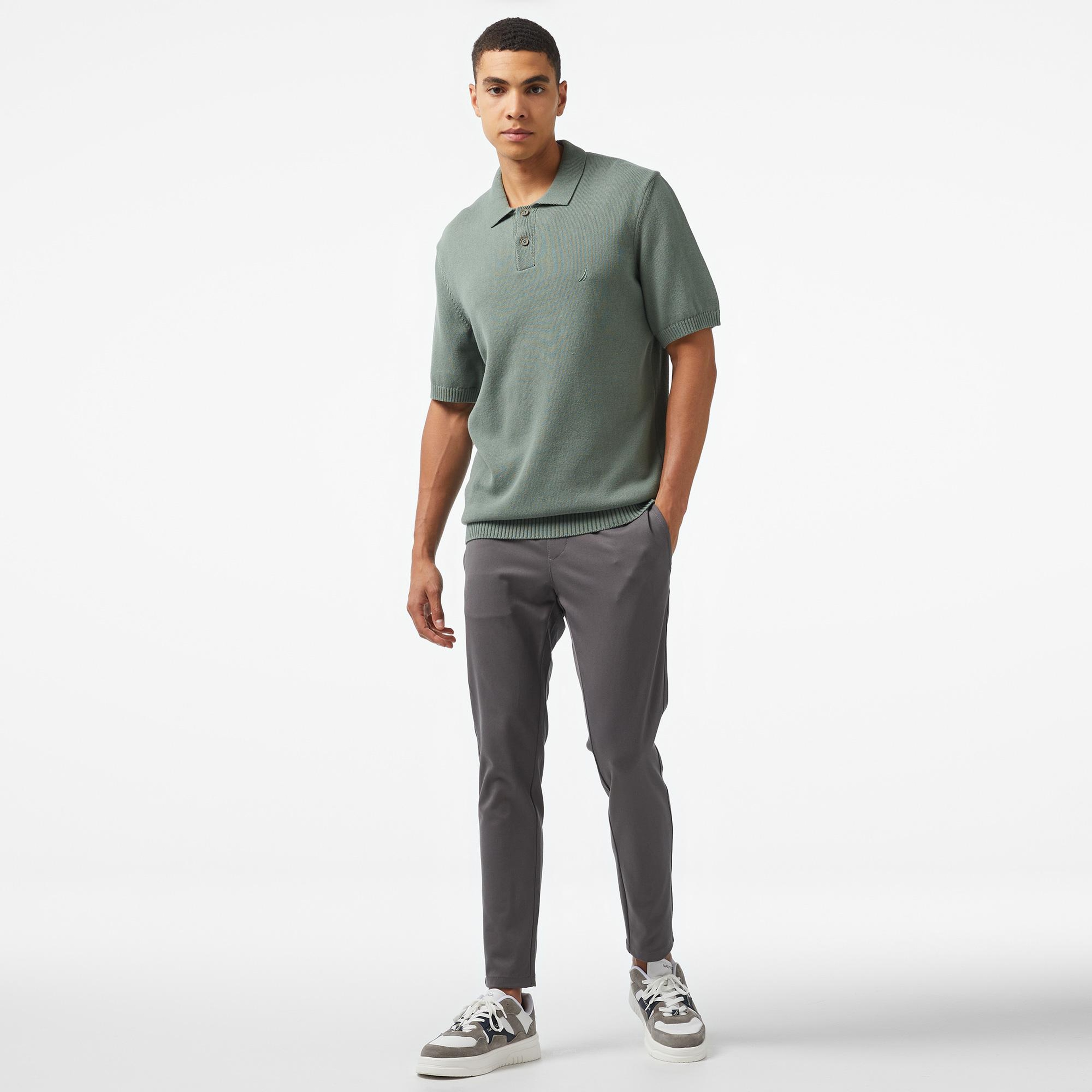 Nautica Erkek Yeşil Classic Fit Kısa Kollu Triko