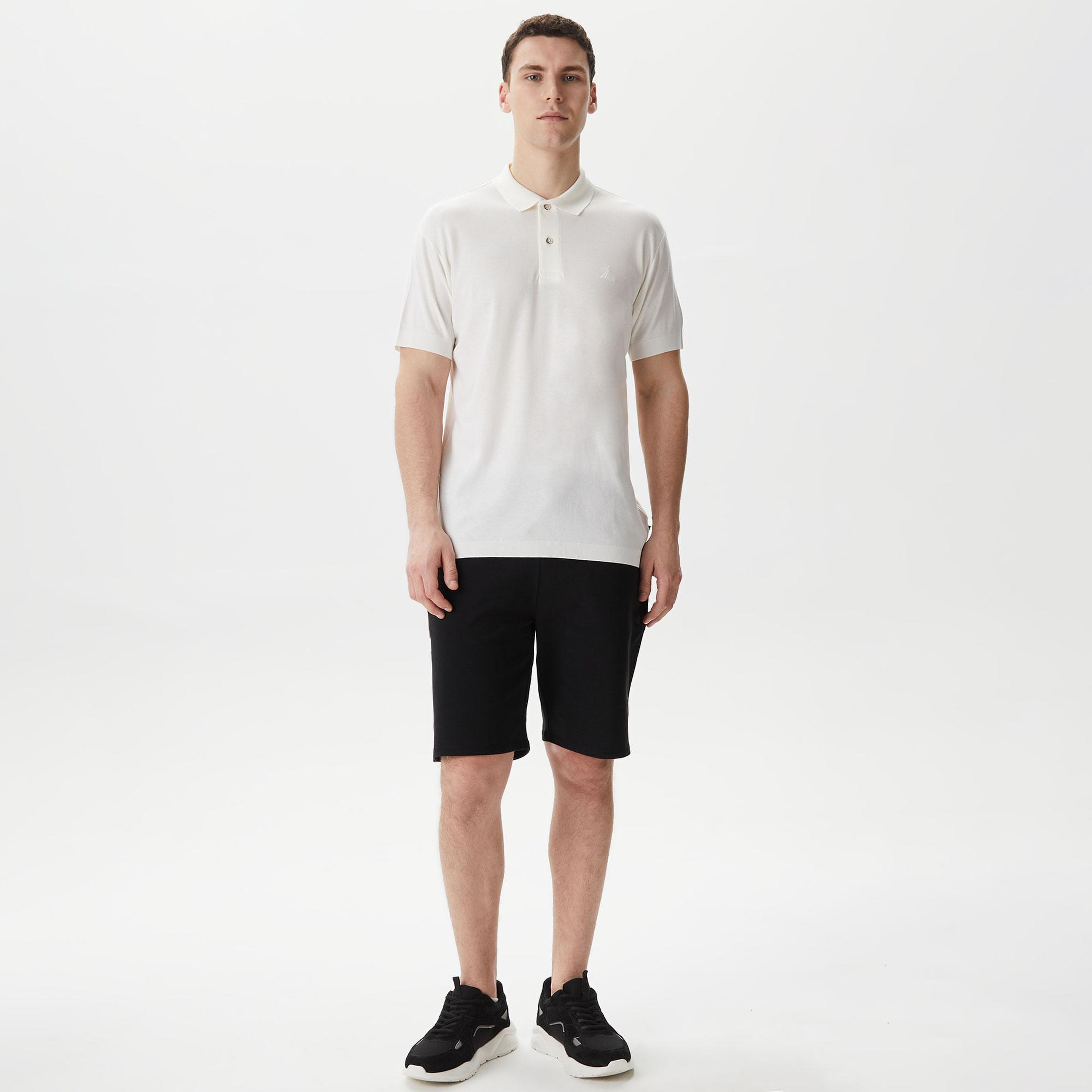 Nautica Erkek Kırık Beyaz Classic Fit Kısa Kollu Polo Yaka T-Shirt