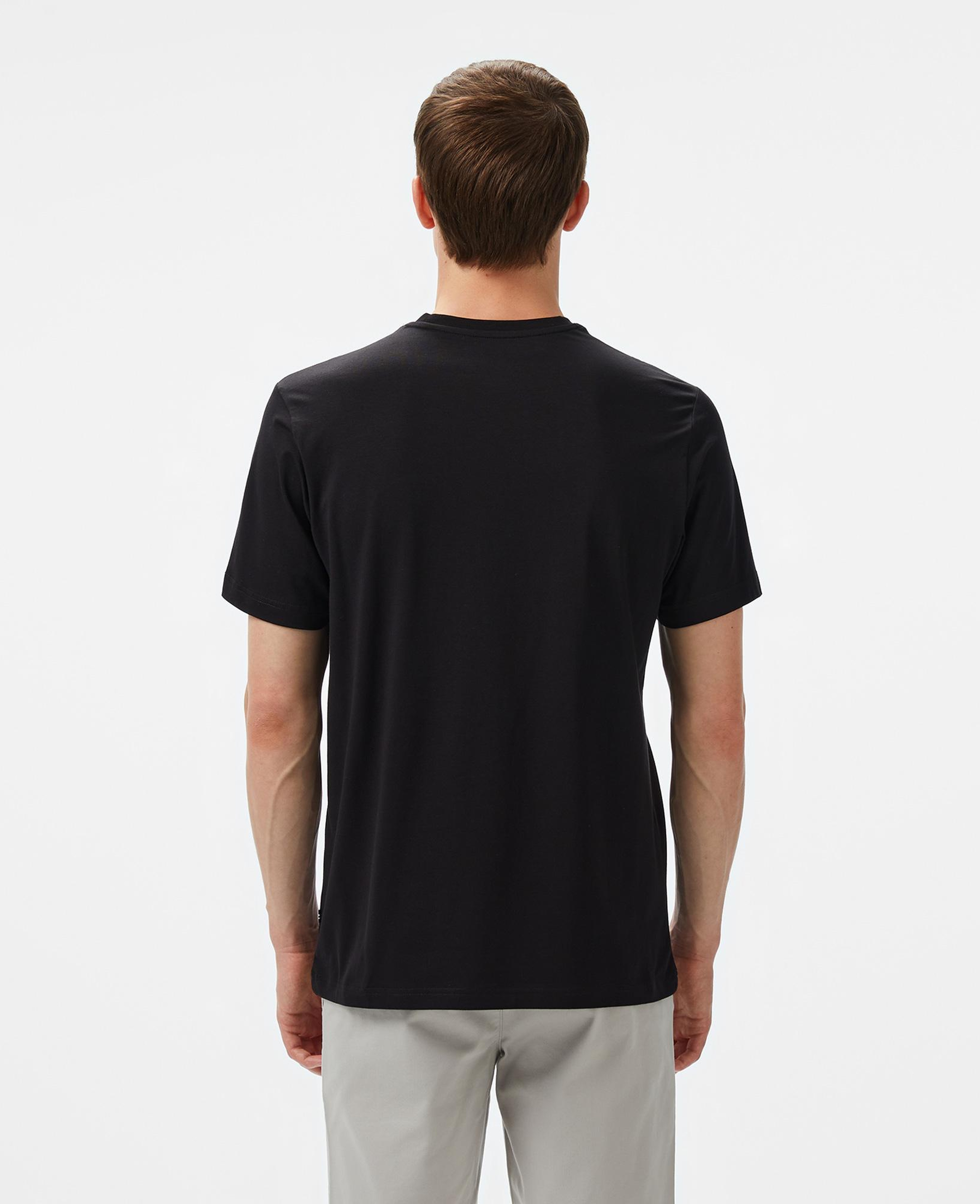 Nautica Erkek Siyah Regular Fit Baskılı T-Shirt
