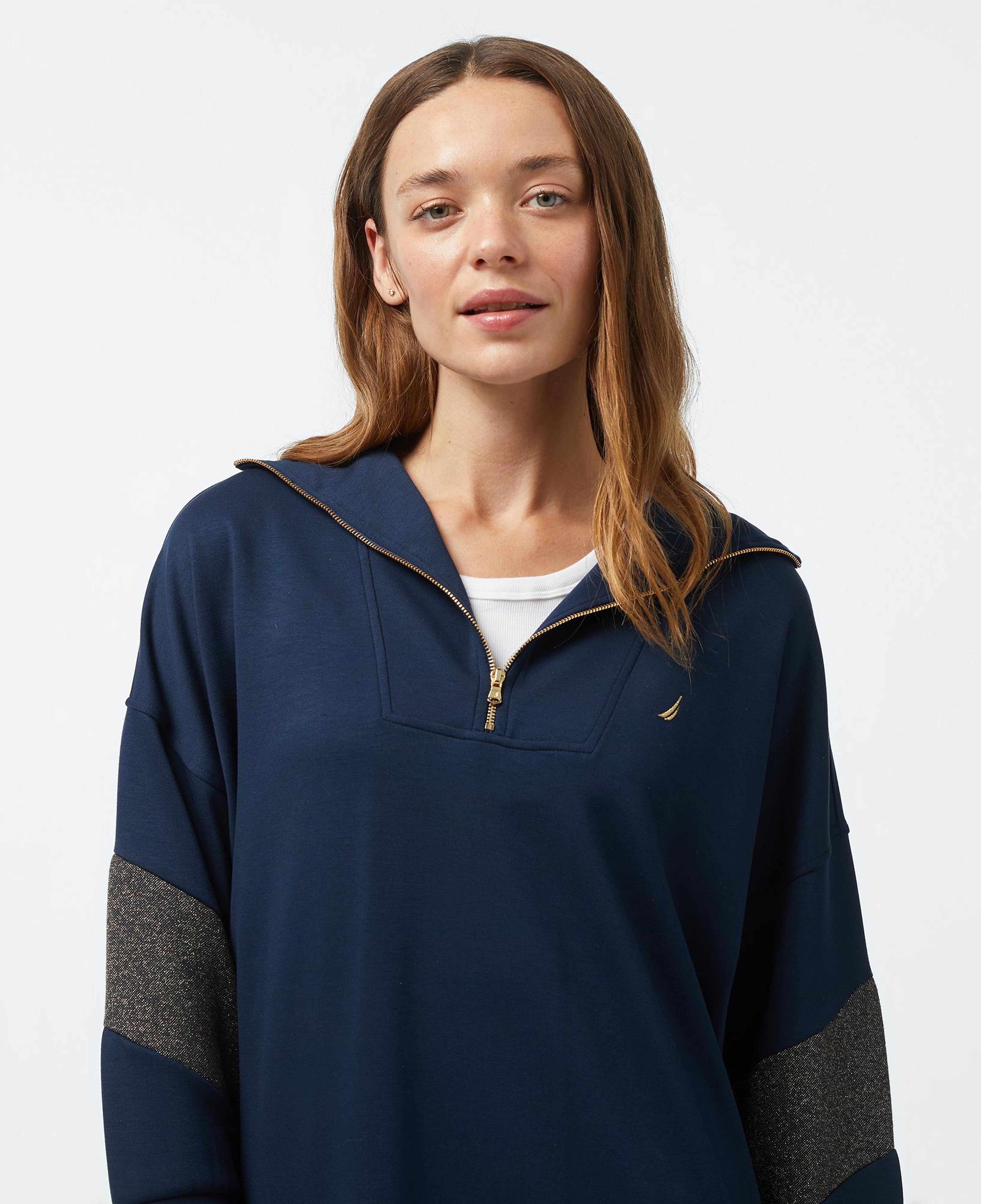 Nautica Kadın Lacivert Uzun Kollu Regular Fit Elbise
