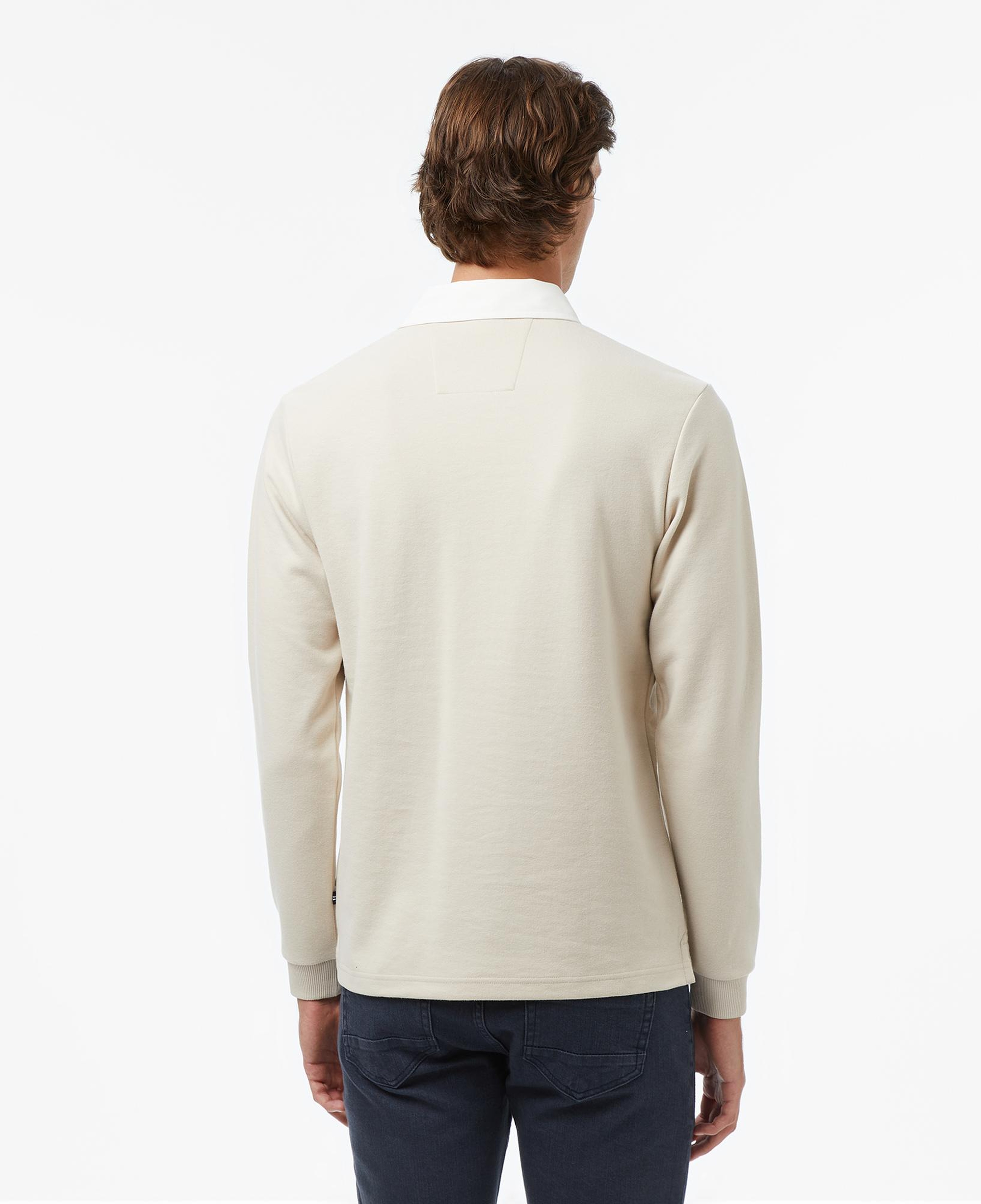 Nautica Erkek Bej Classic Fit Uzun Kollu Polo Yaka T-Shirt