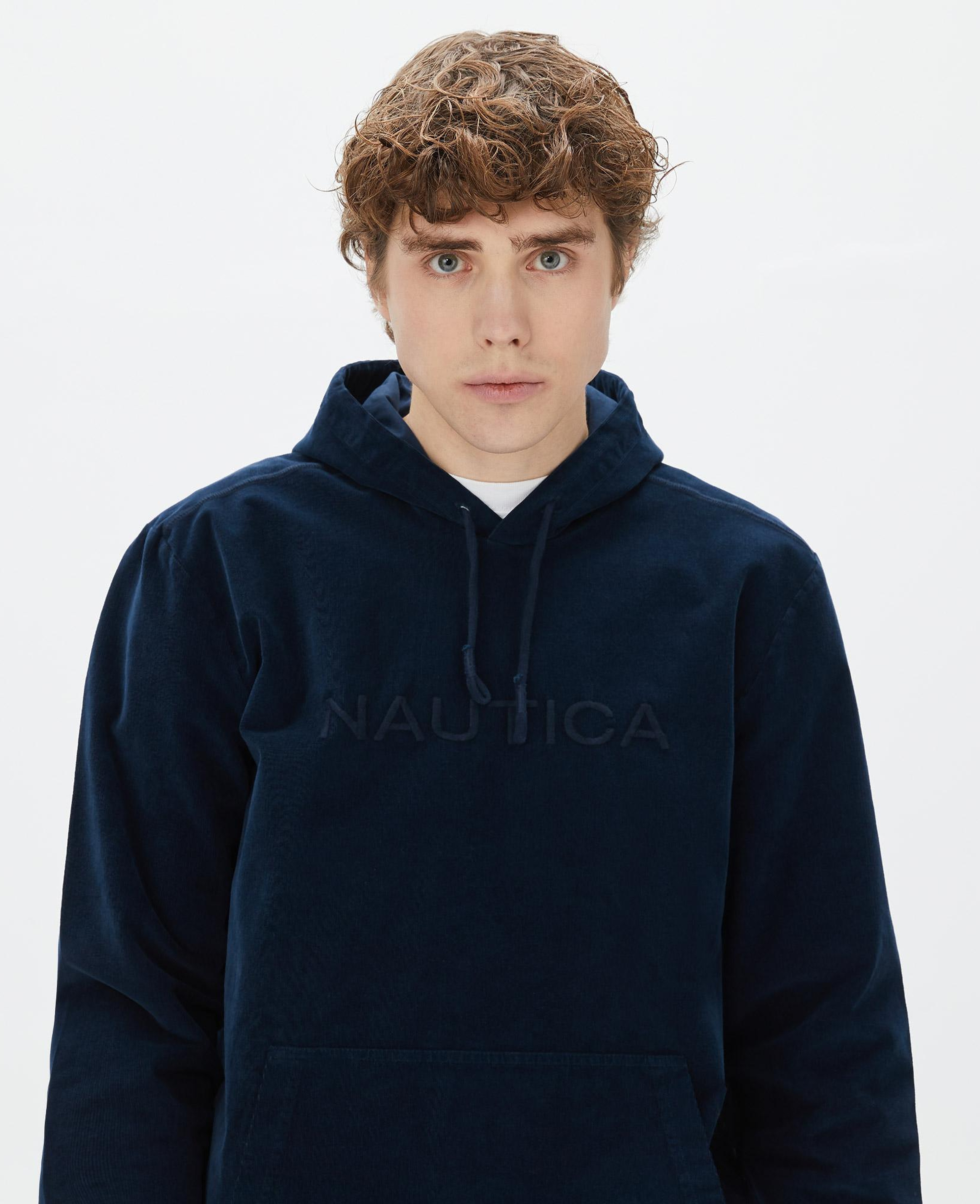 Nautica Erkek Lacivert Standart Fit Kapüşonlu Sweatshirt