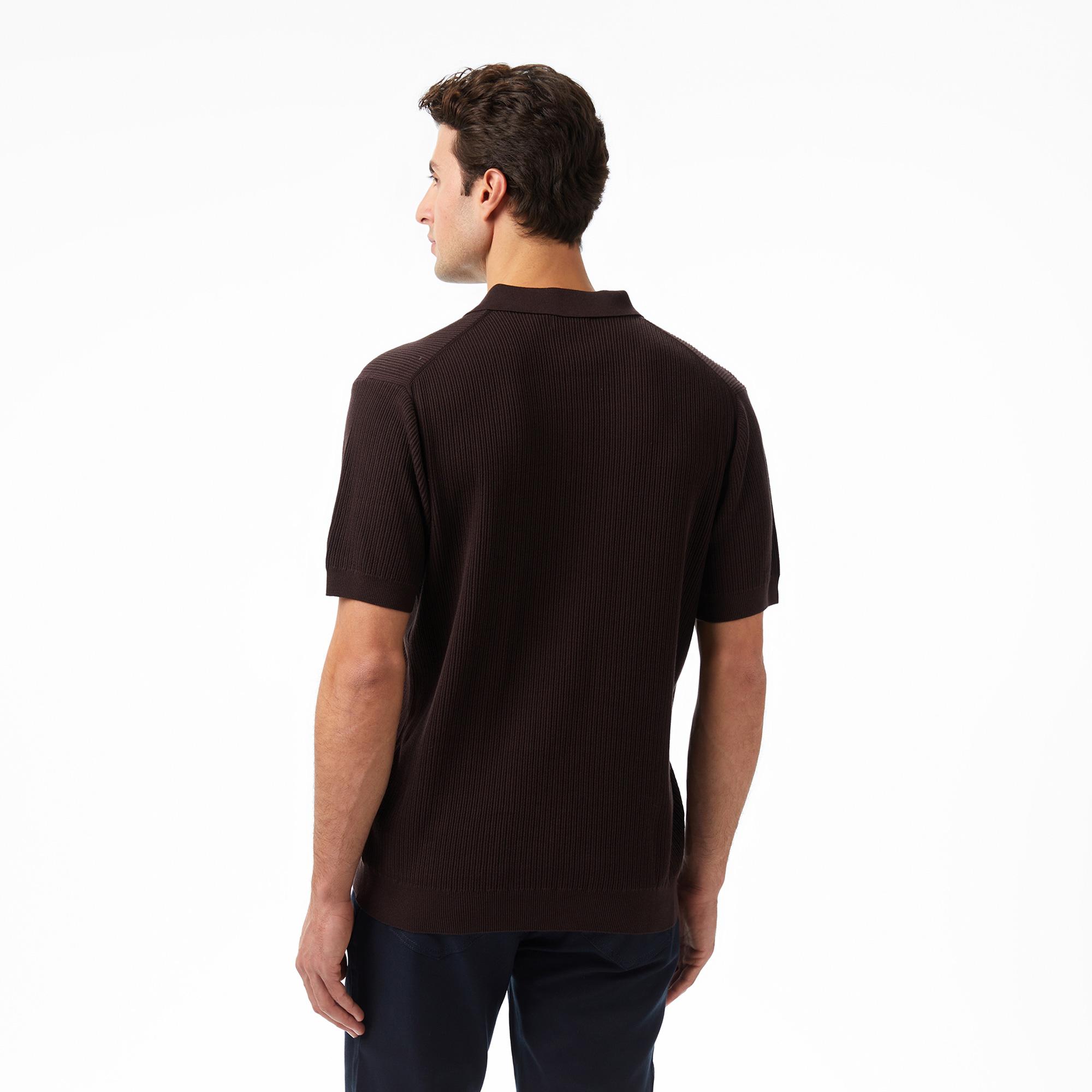 Nautica Erkek Kahverengi Regular Fit Kısa Kollu Triko