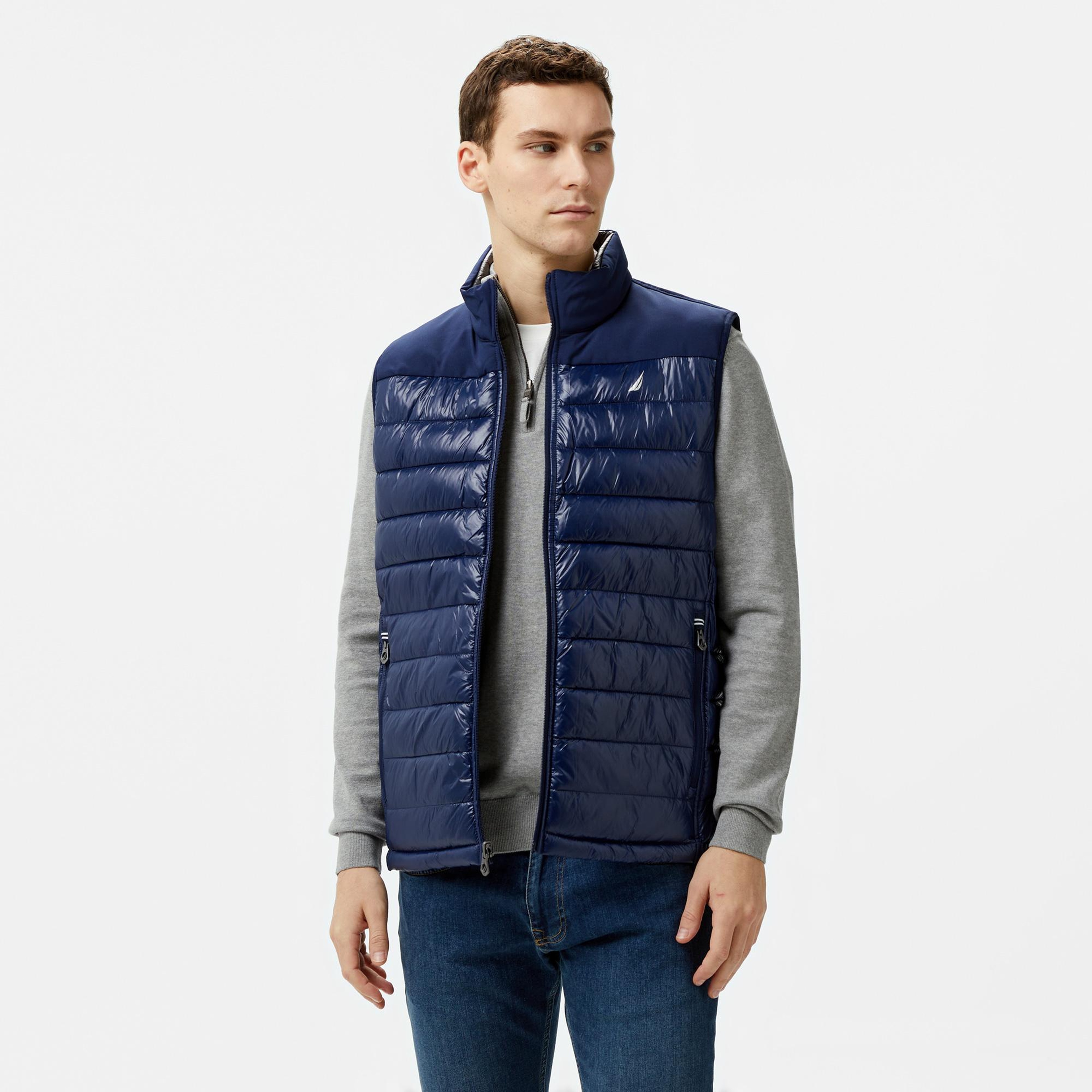 Nautica Erkek Lacivert & Gri Çift Taraflı Yelek