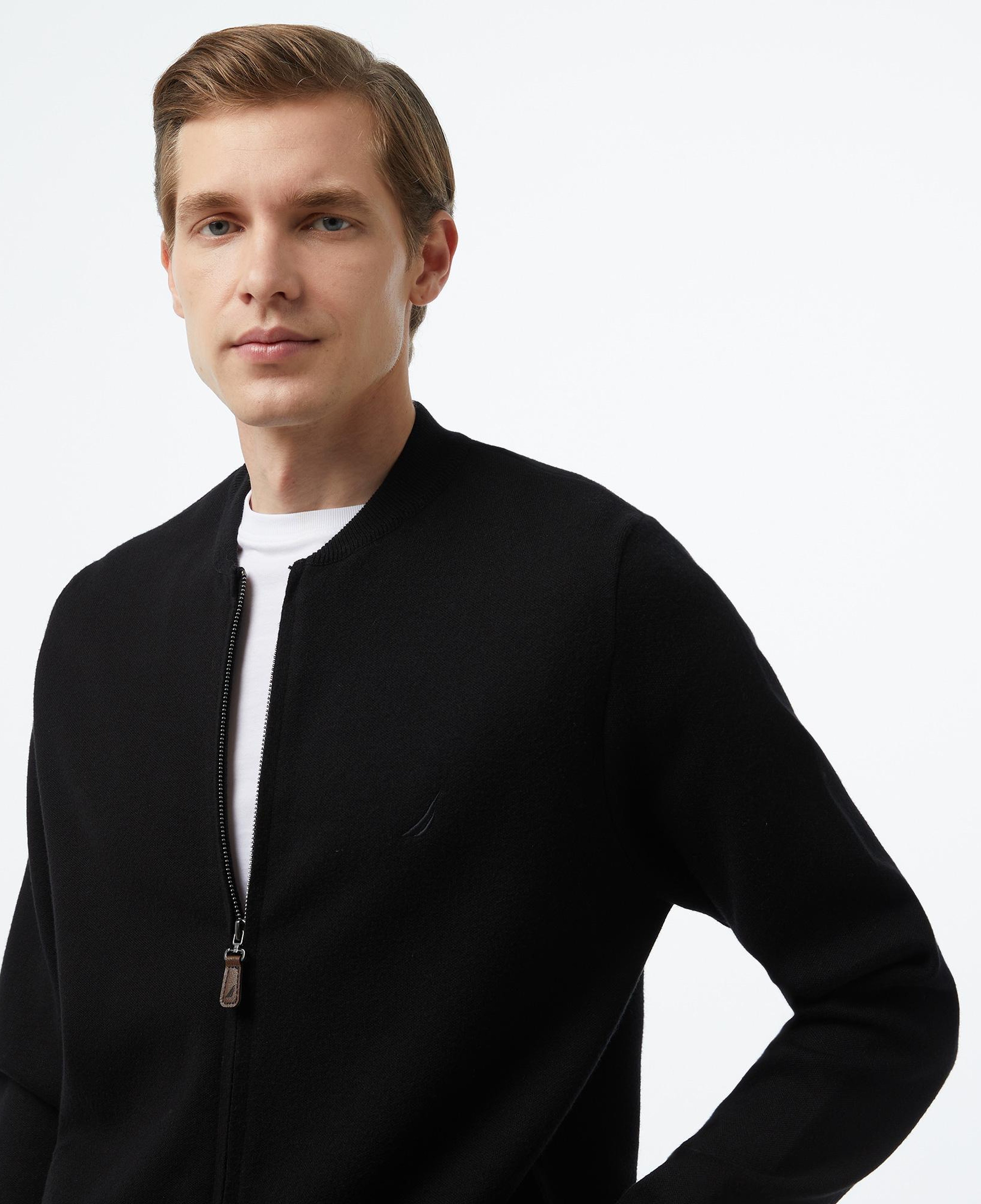 Nautica Erkek Siyah Regular Fit Hırka