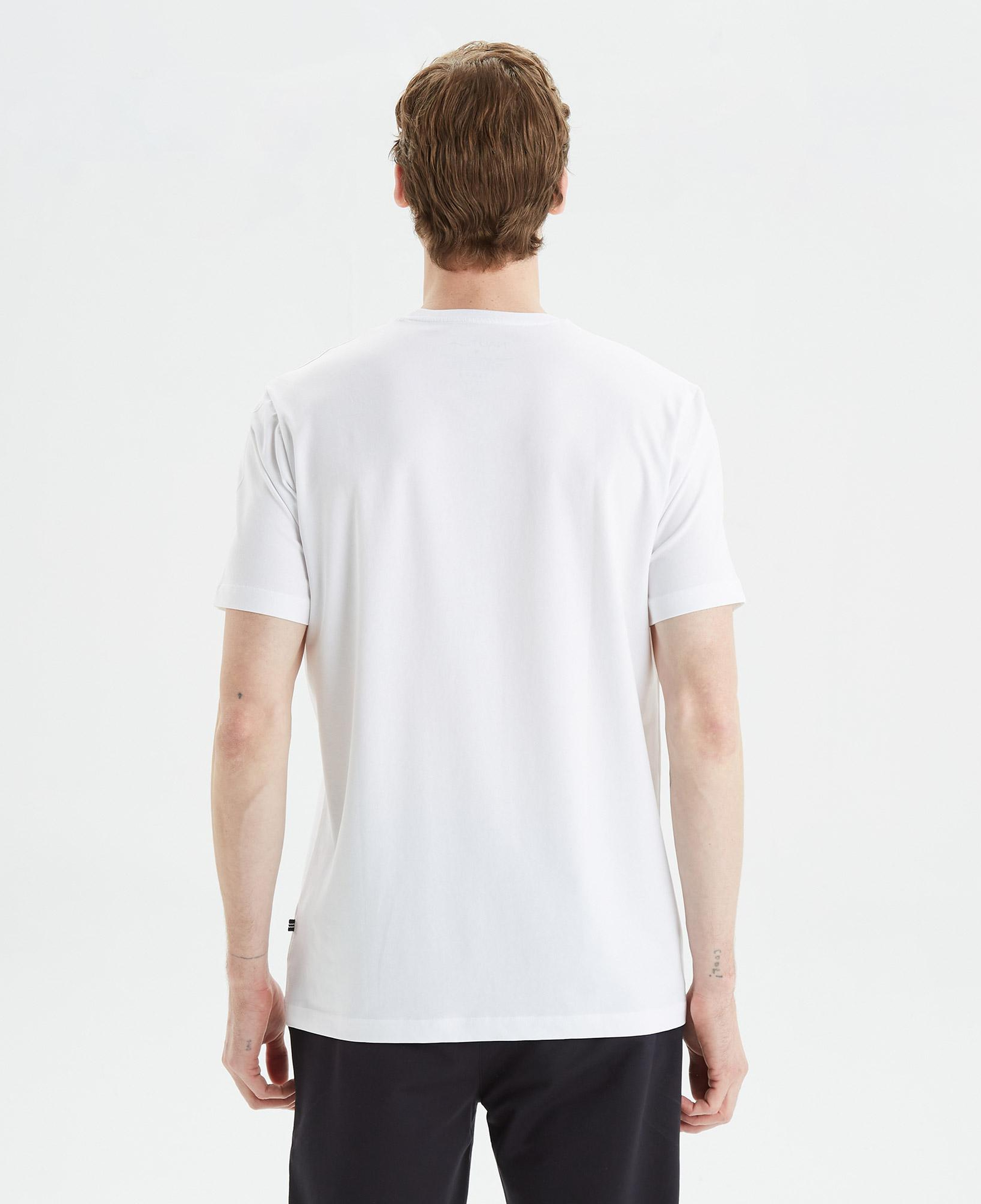 Nautica Erkek Beyaz Standart Fit Çizgili T-Shirt
