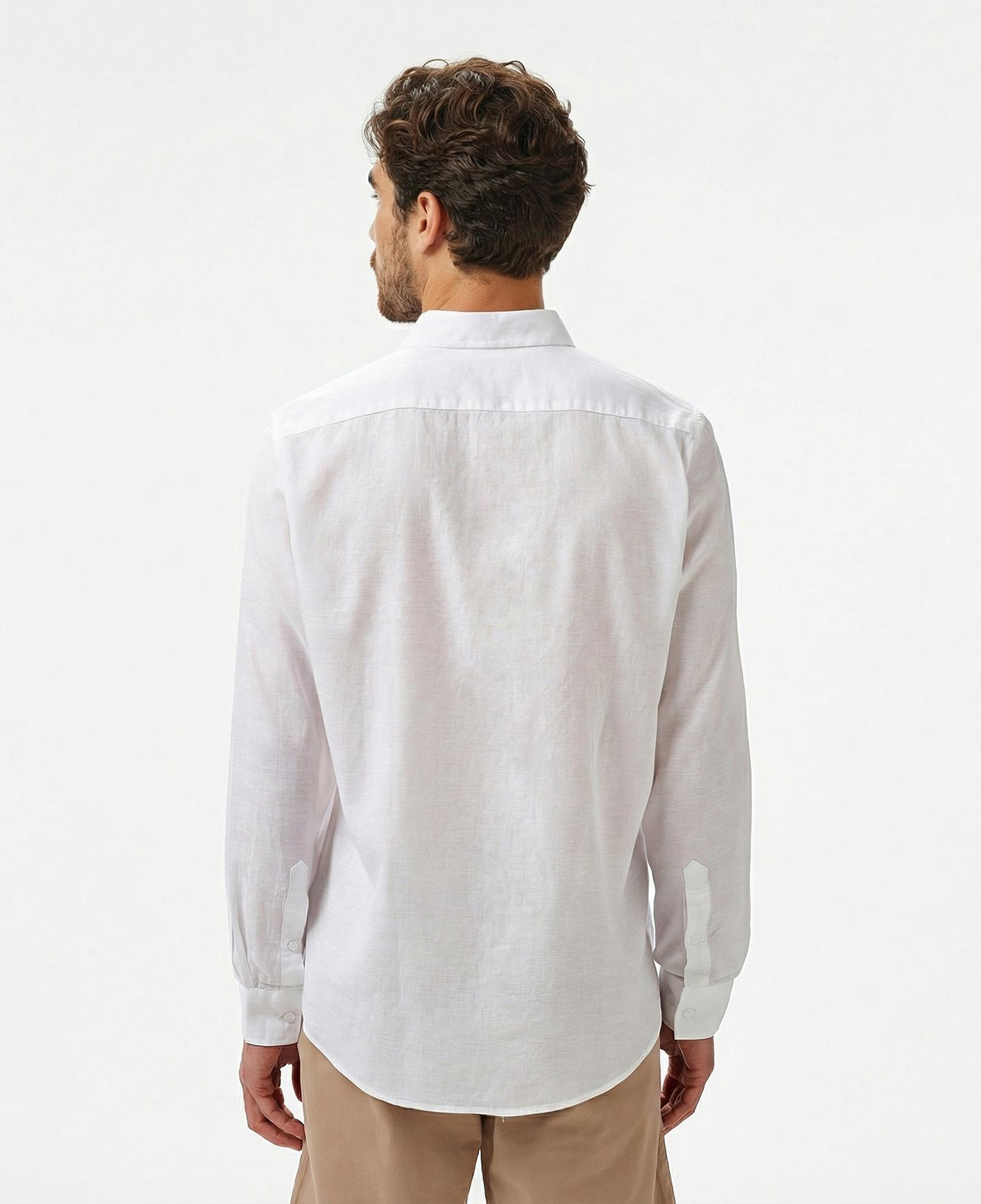 Nautica Erkek Beyaz Classic Fit Gömlek