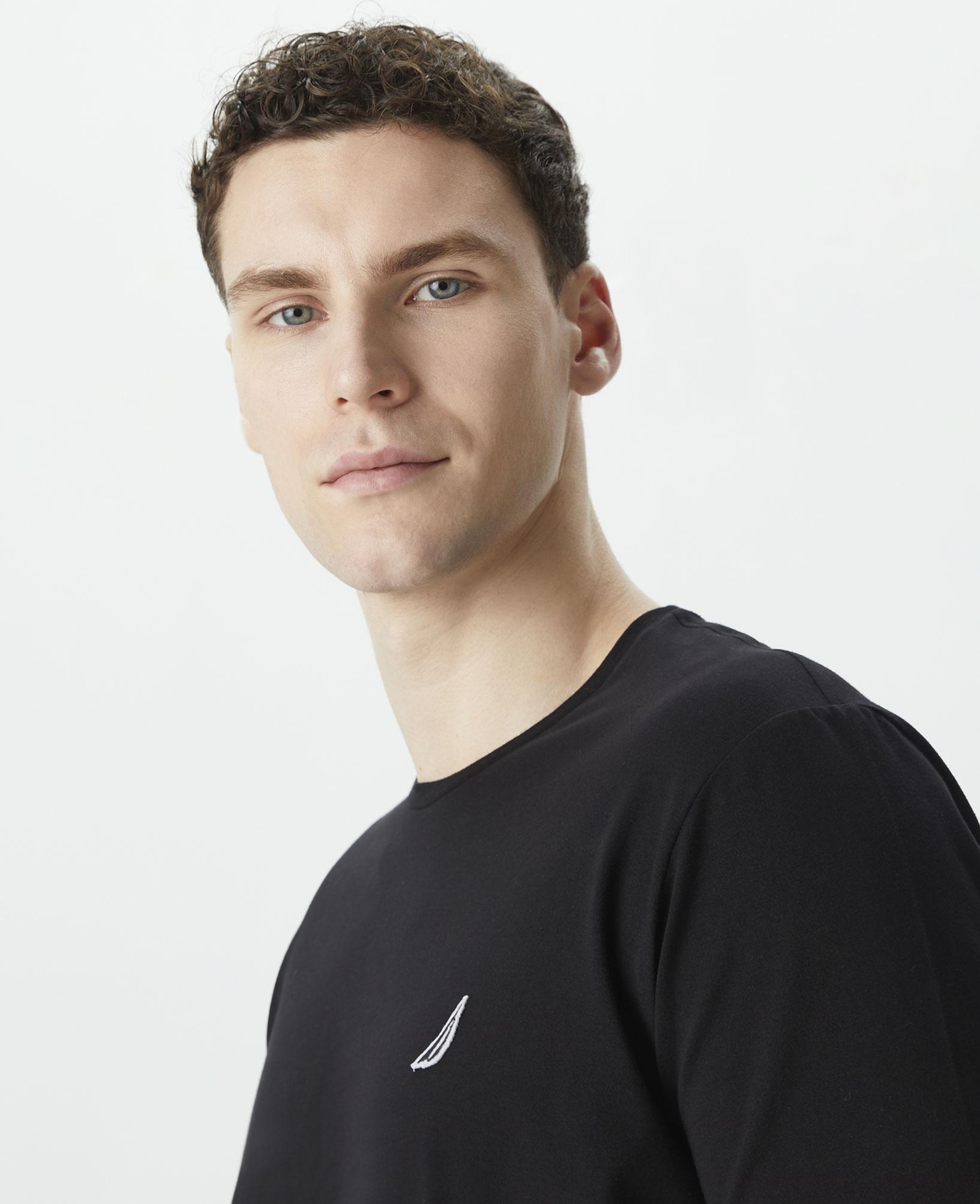 Nautica Erkek Siyah Standart Fit T-Shirt