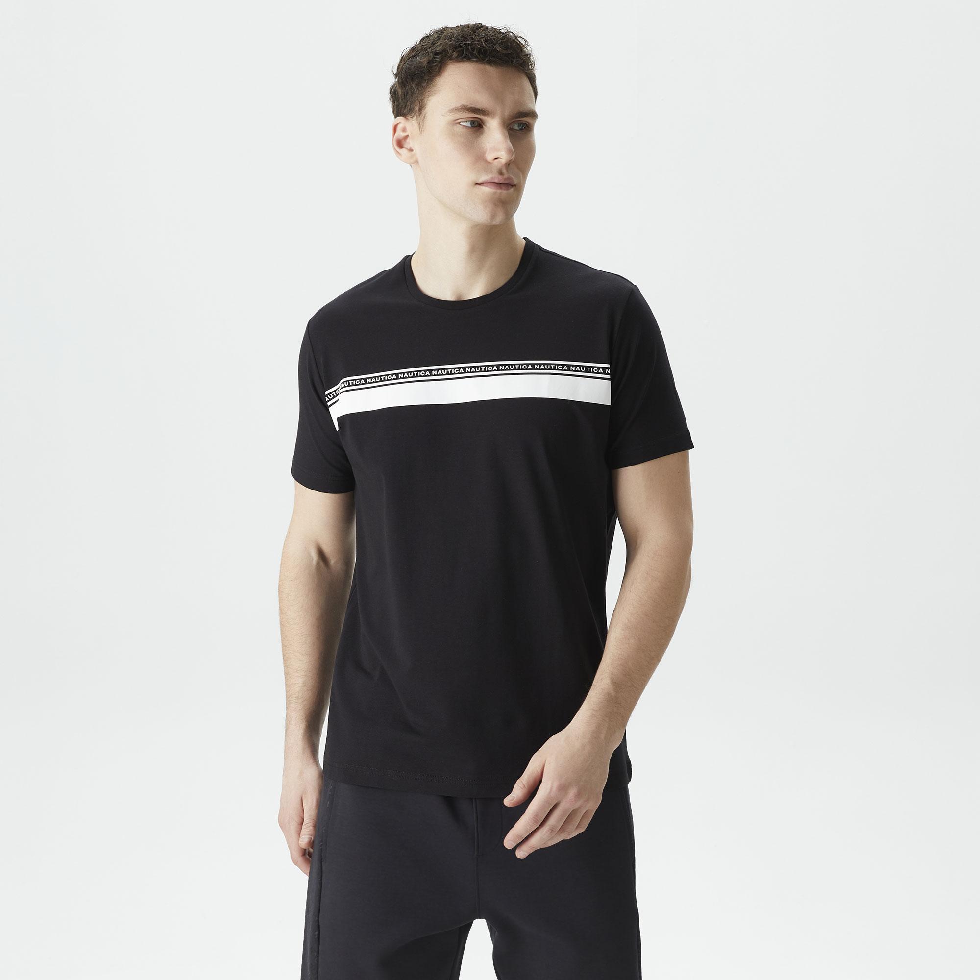 Nautica Erkek Siyah Standart Fit T-Shirt