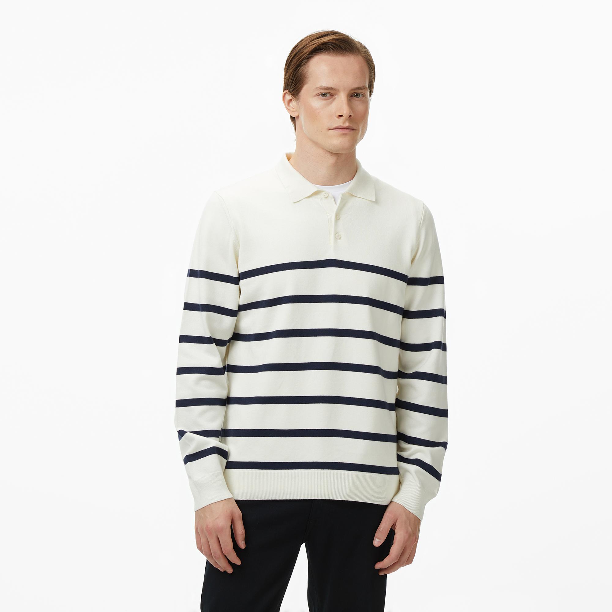 Nautica Erkek Krem Rengi Regular Fit Kazak
