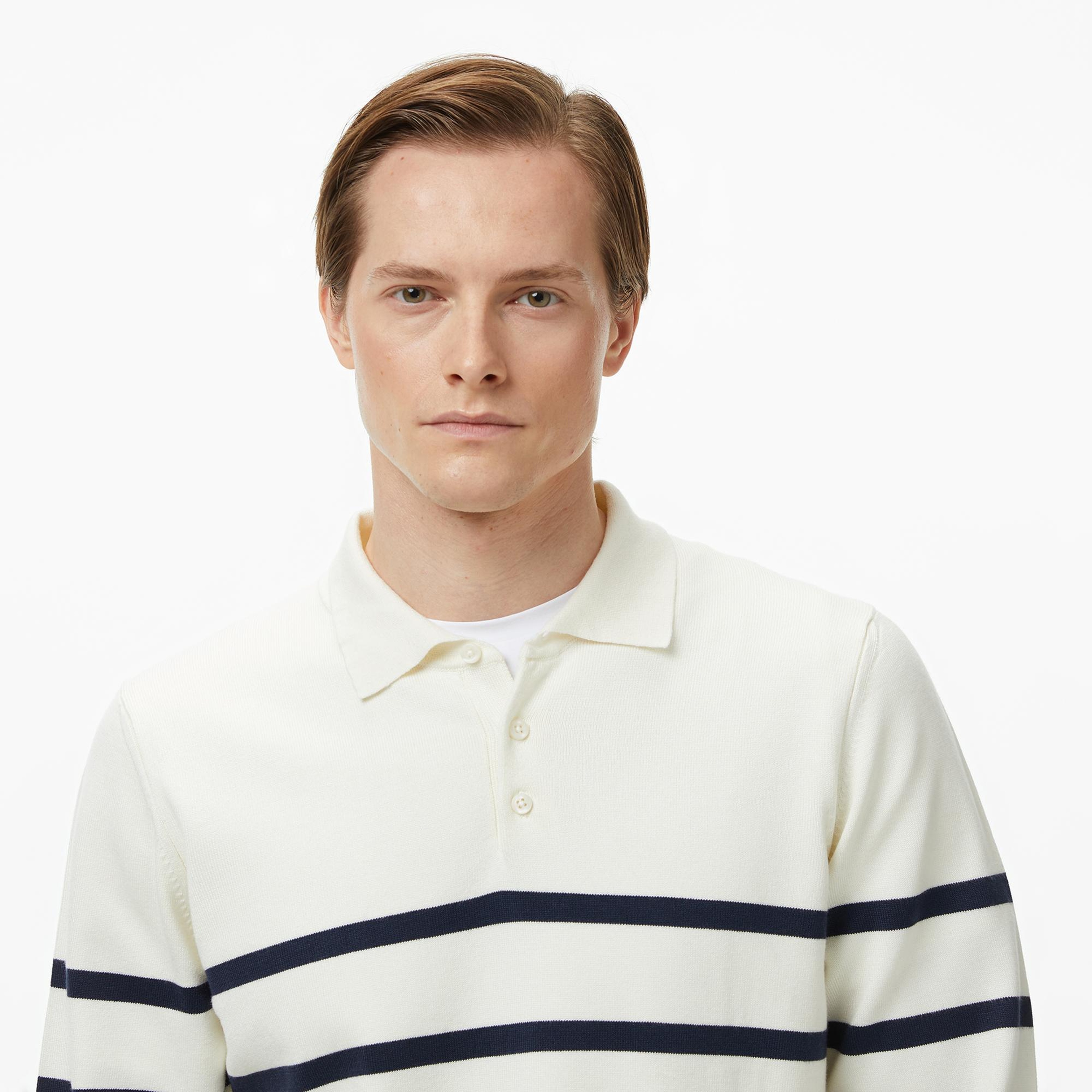 Nautica Erkek Krem Rengi Regular Fit Kazak