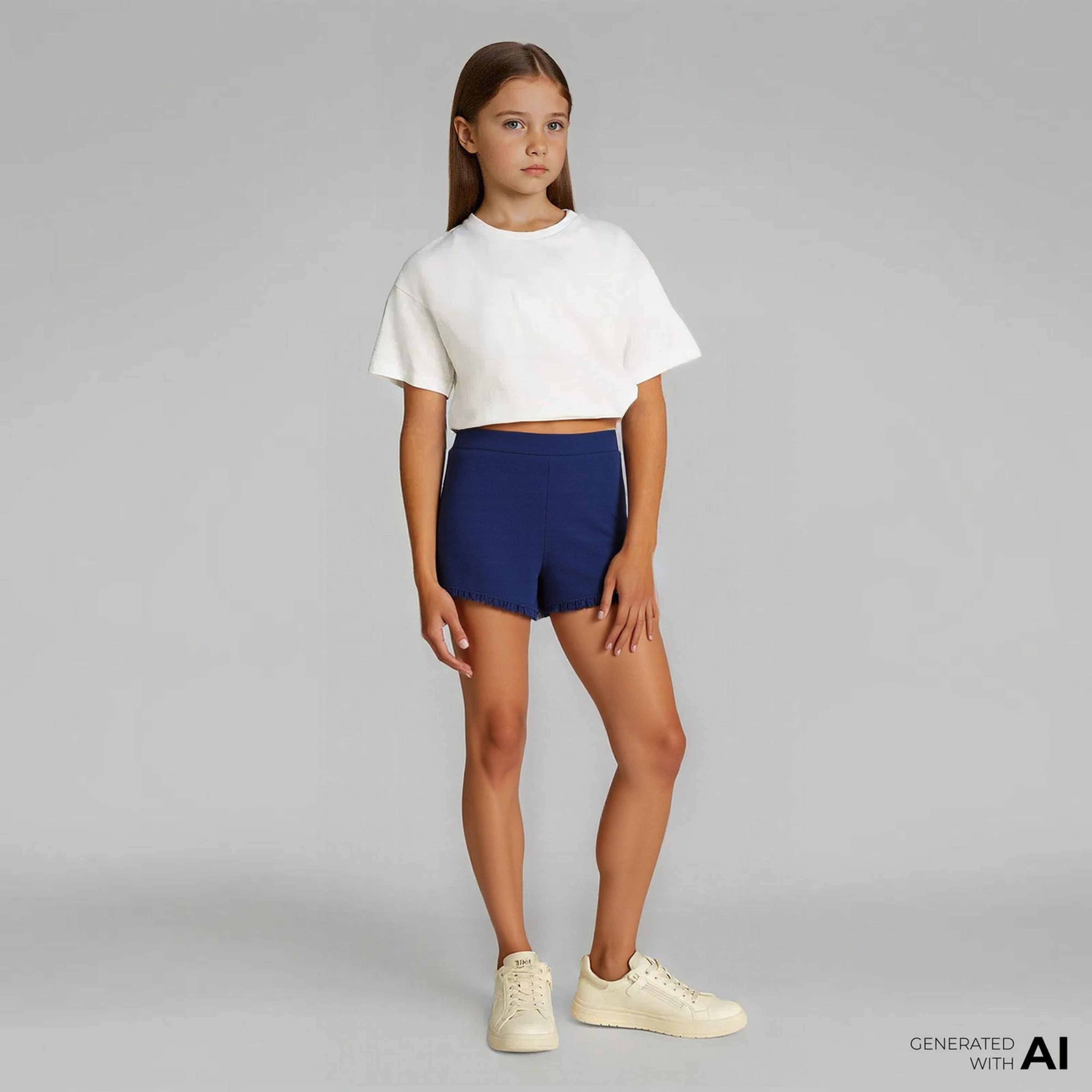 Nautica Kız Çocuk Lacivert Standart Fit Şort