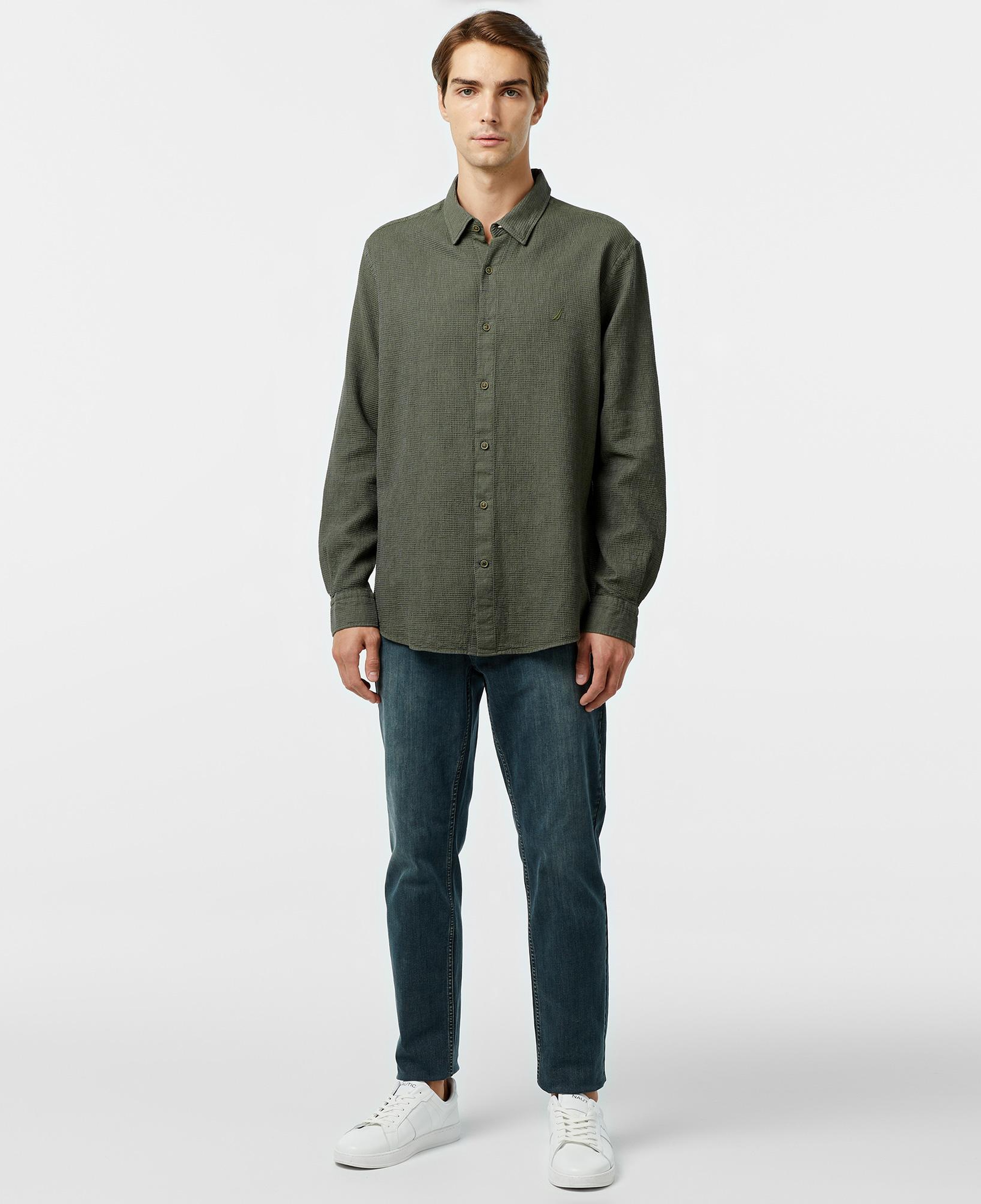 Nautica Erkek Yeşil Classic Fit Gömlek