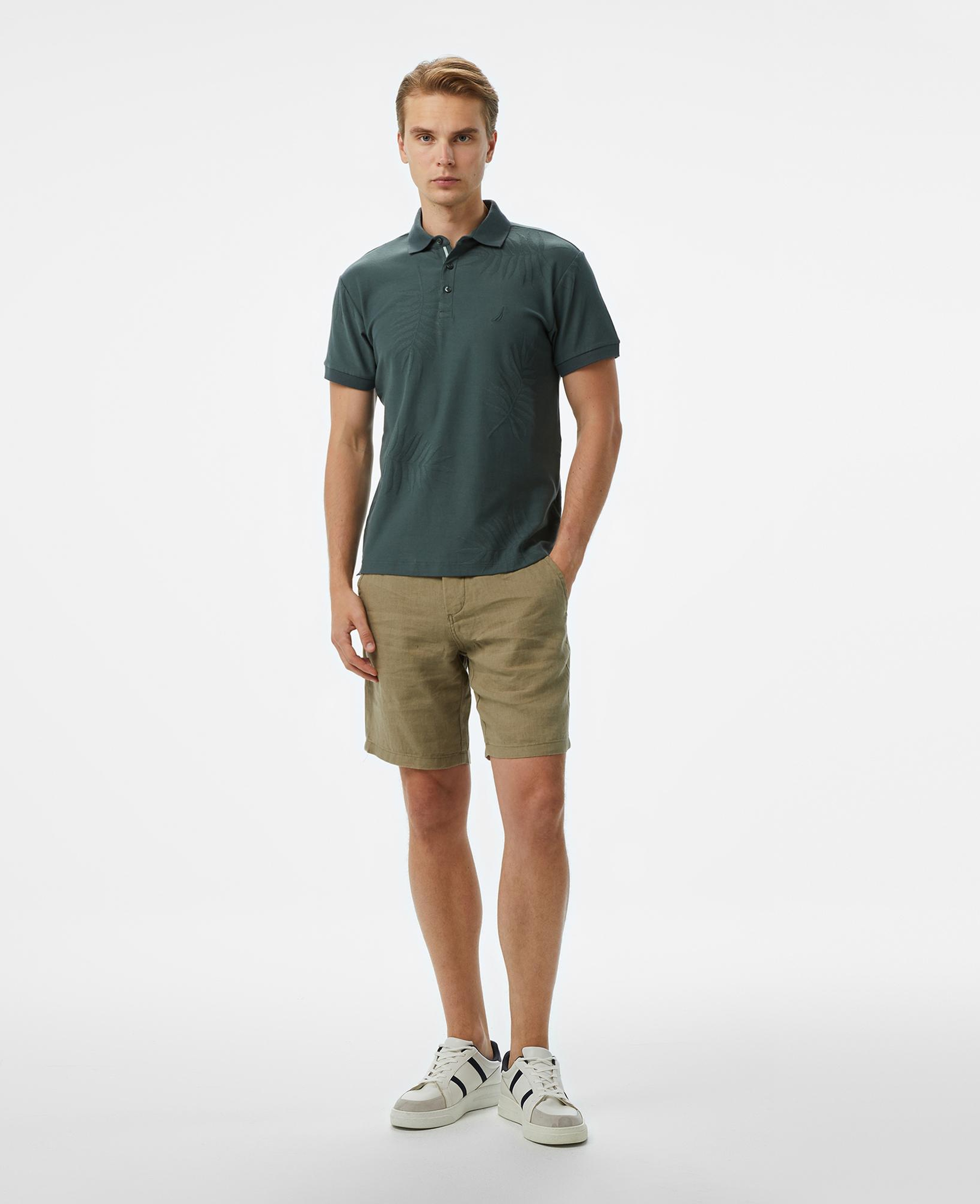 Nautica Erkek Yeşil Classic Fit Desenli Polo