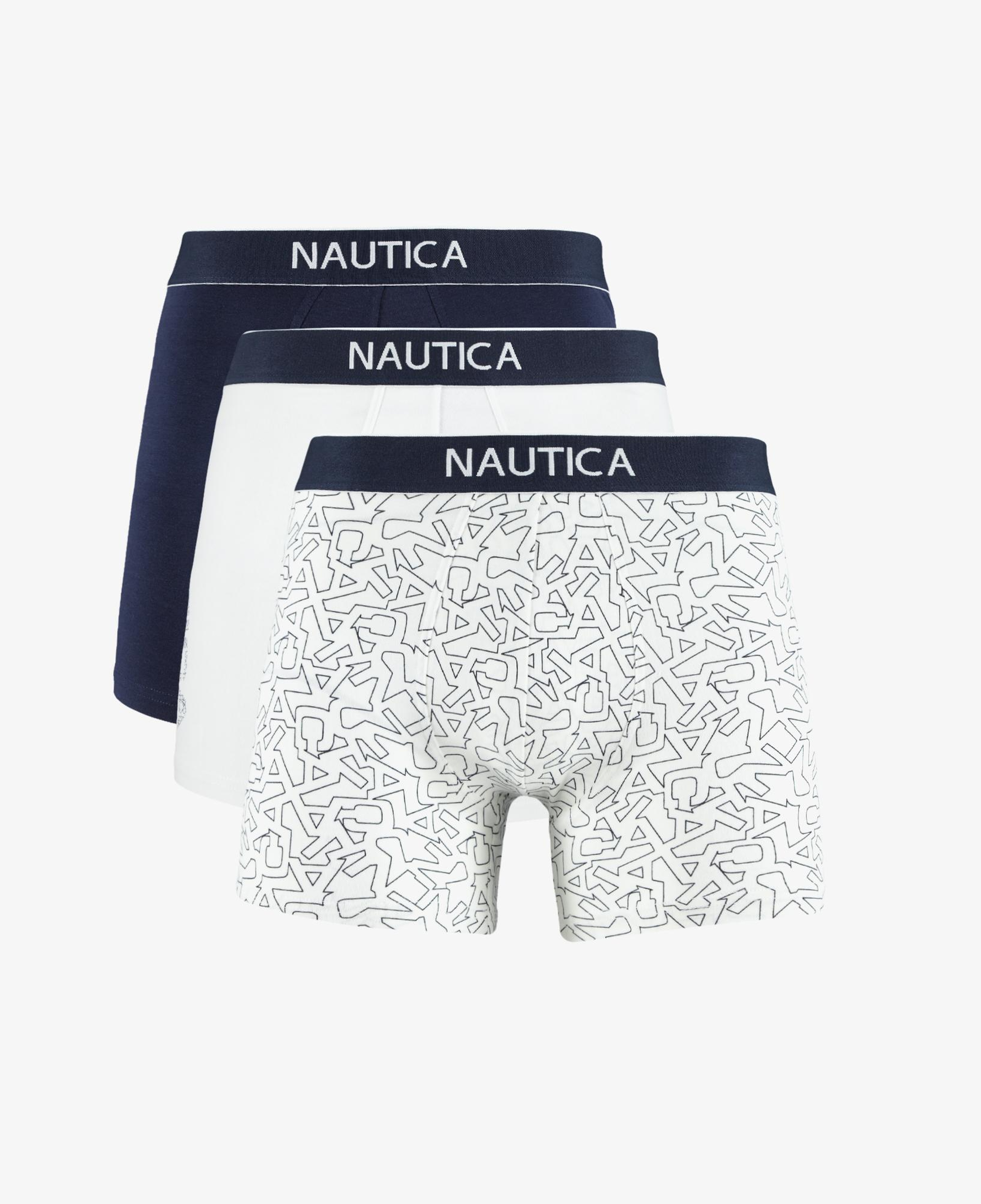 Nautica Erkek Beyaz Desenli 3'lü Boxer
