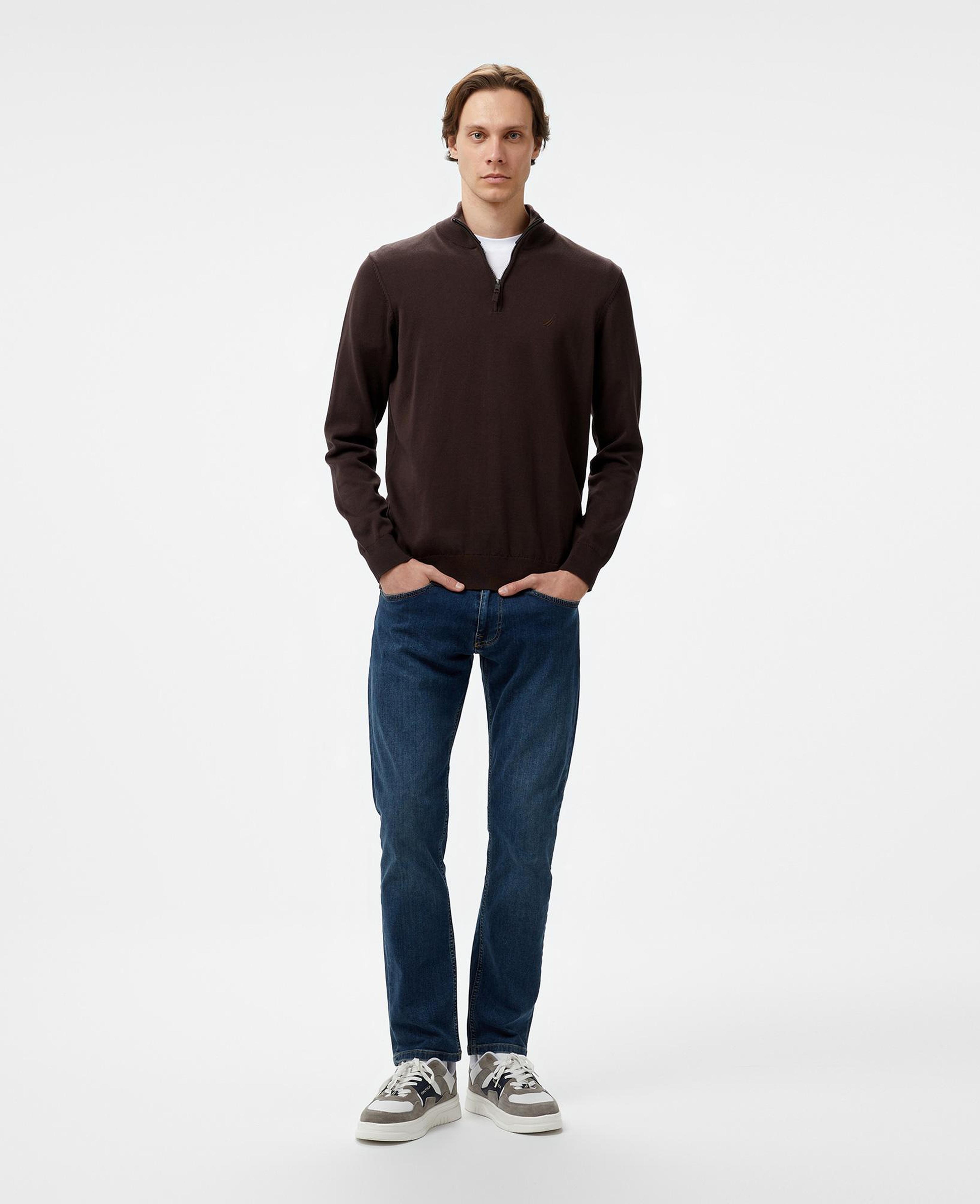 Nautica Erkek Kahverengi Regular Fit Kazak