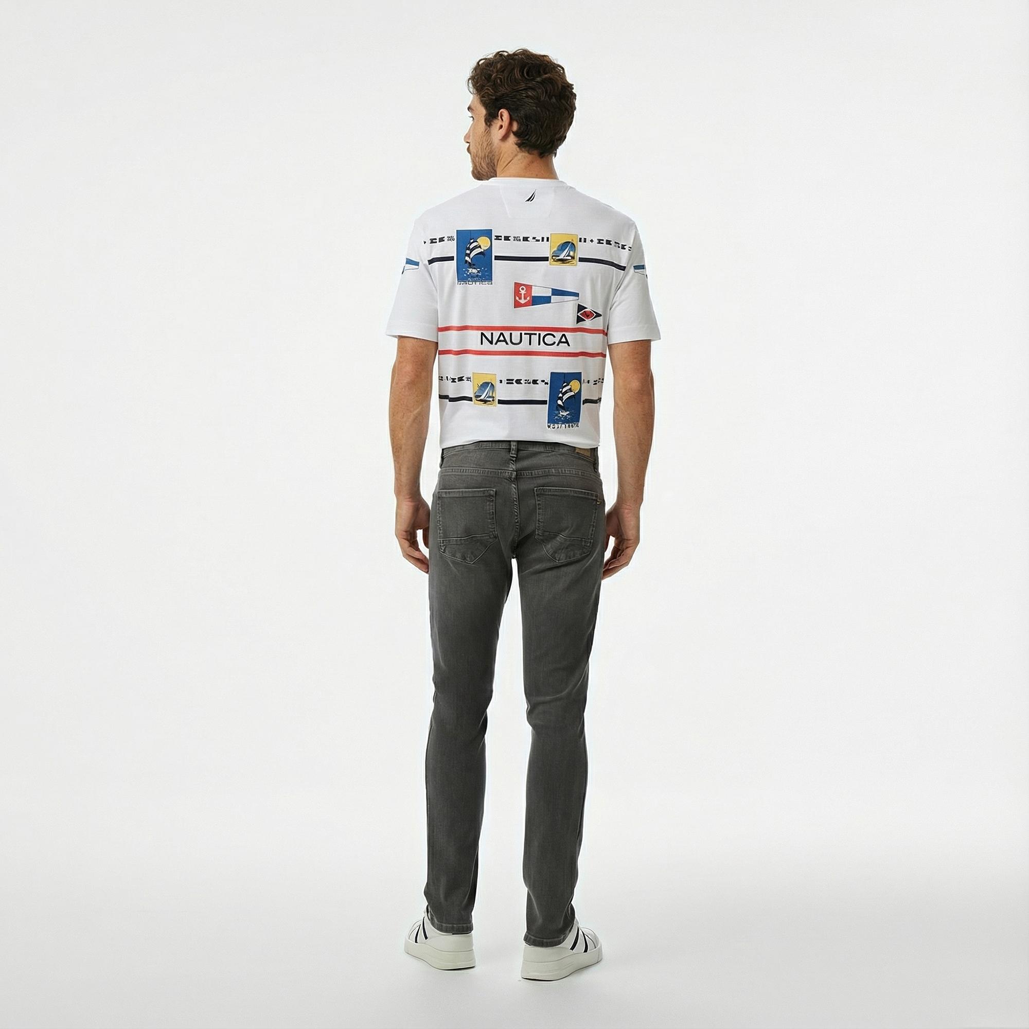 Nautica Erkek Gri Slim Fit Pantolon