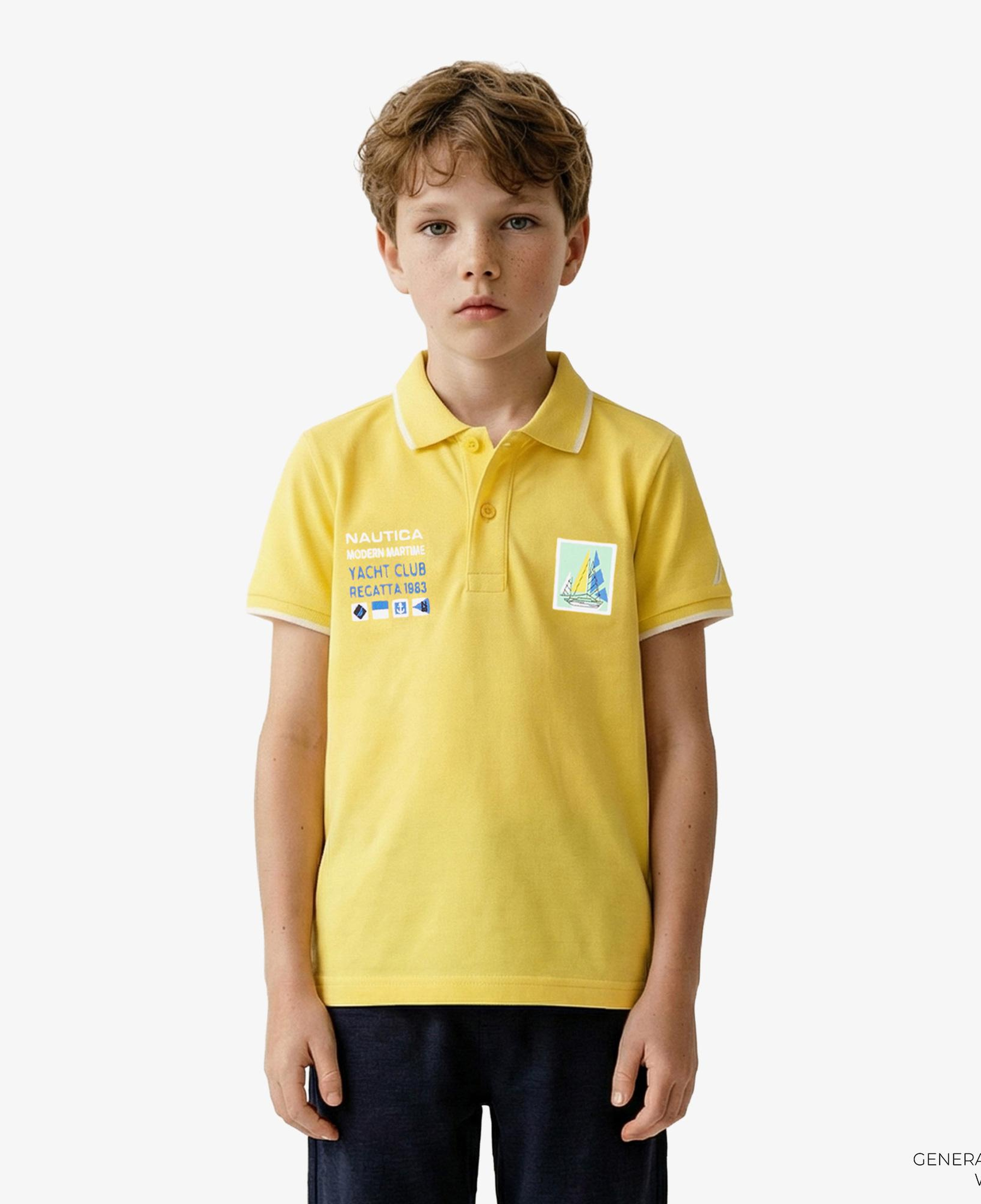 Nautica Erkek Çocuk Sarı Regular Fit Polo Yaka T-Shirt