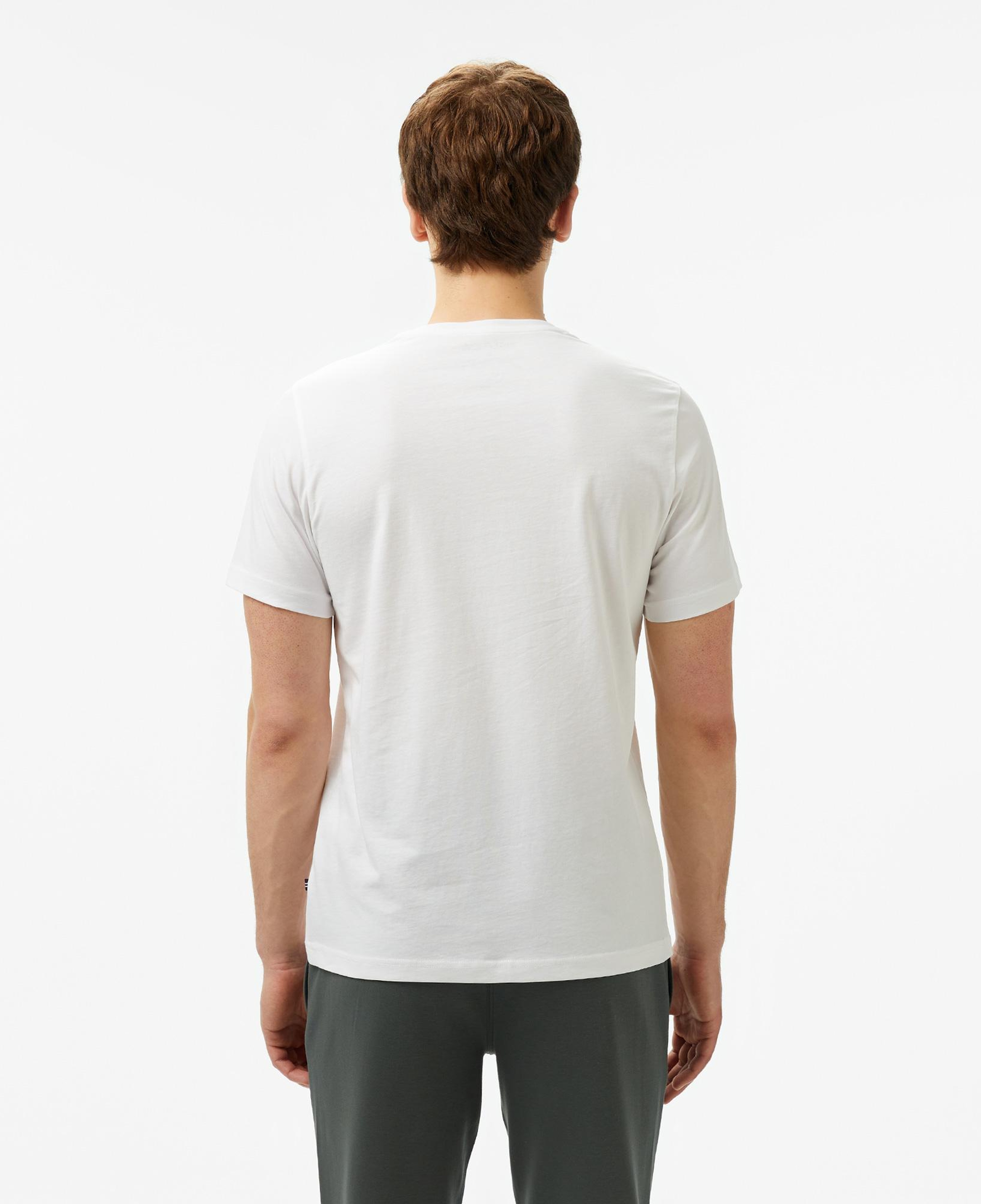 Nautica Erkek Beyaz Regular Fit Baskılı T-Shirt