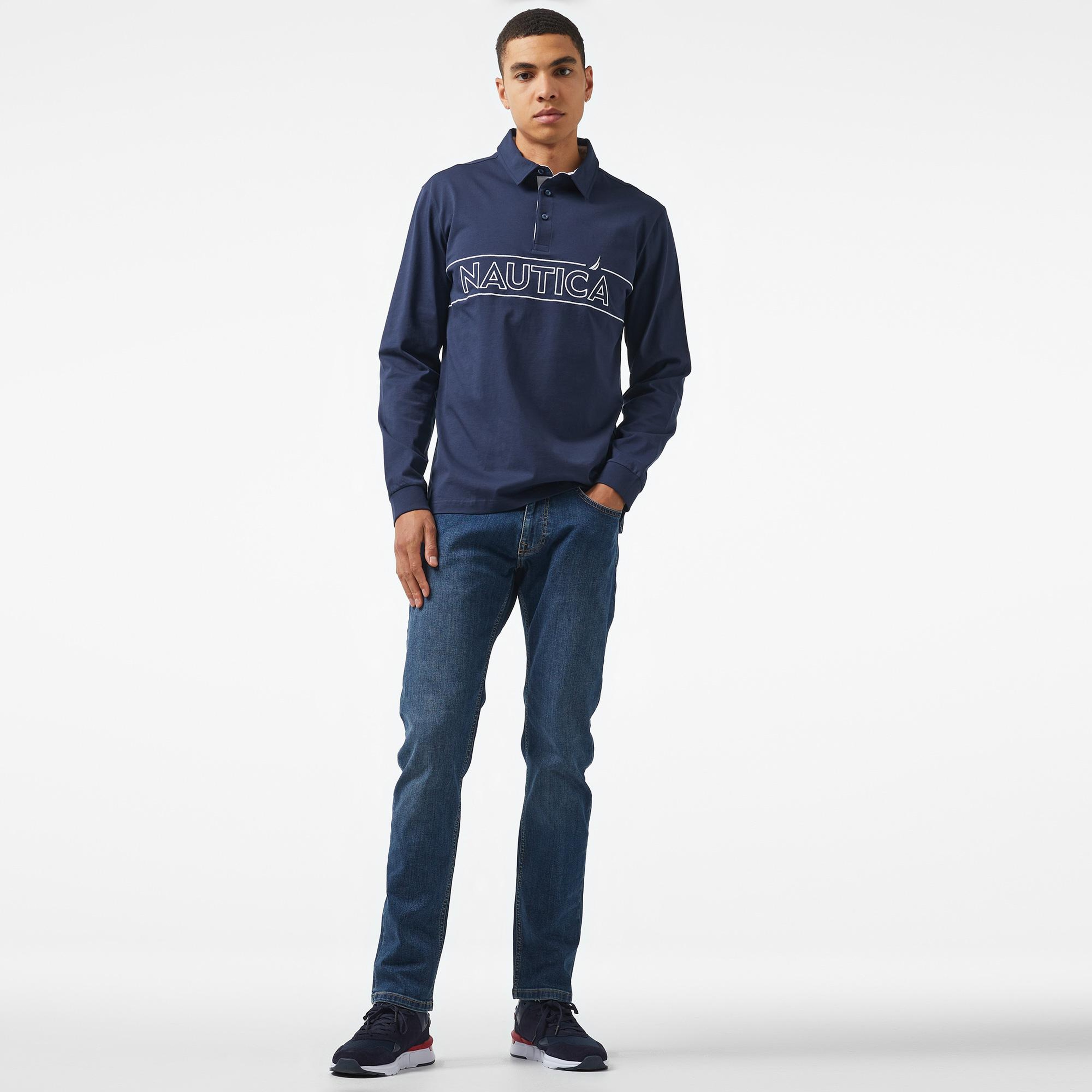 Nautica Erkek Lacivert Polo Yaka T-Shirt