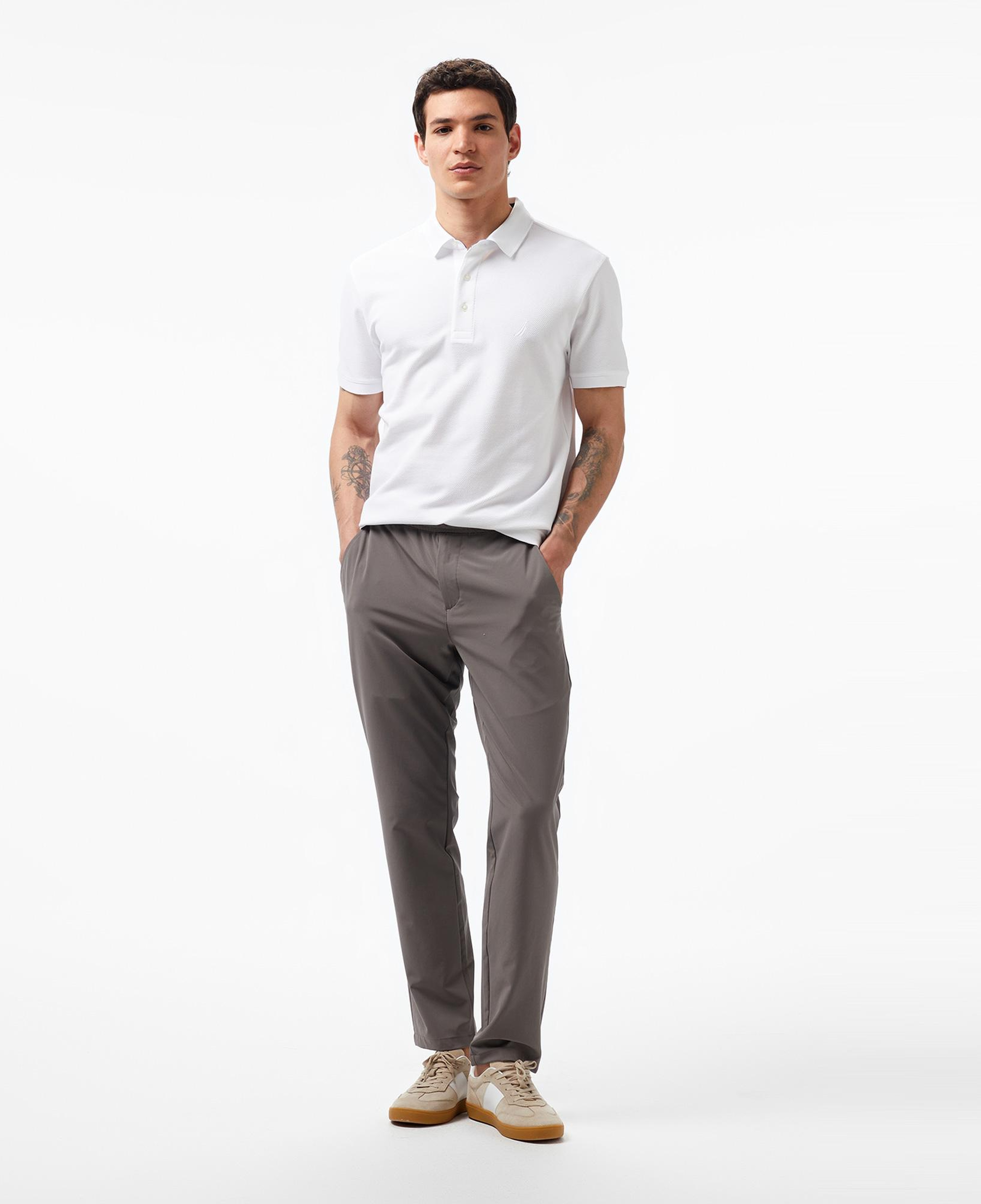 Nautica Erkek Beyaz Slim Fit Kısa Kollu Polo Yaka T-Shirt