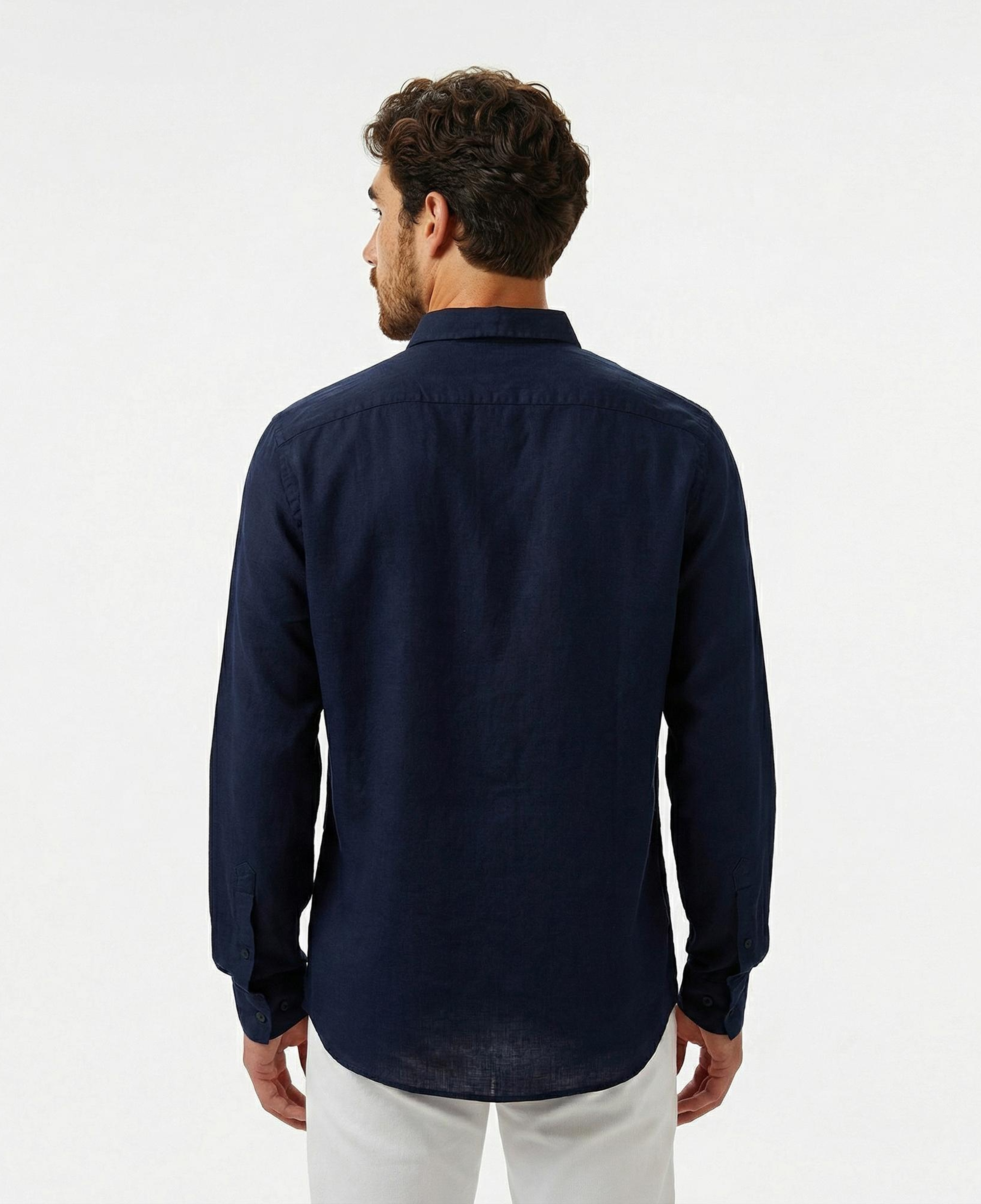 Nautica Erkek Lacivert Classic Fit Gömlek