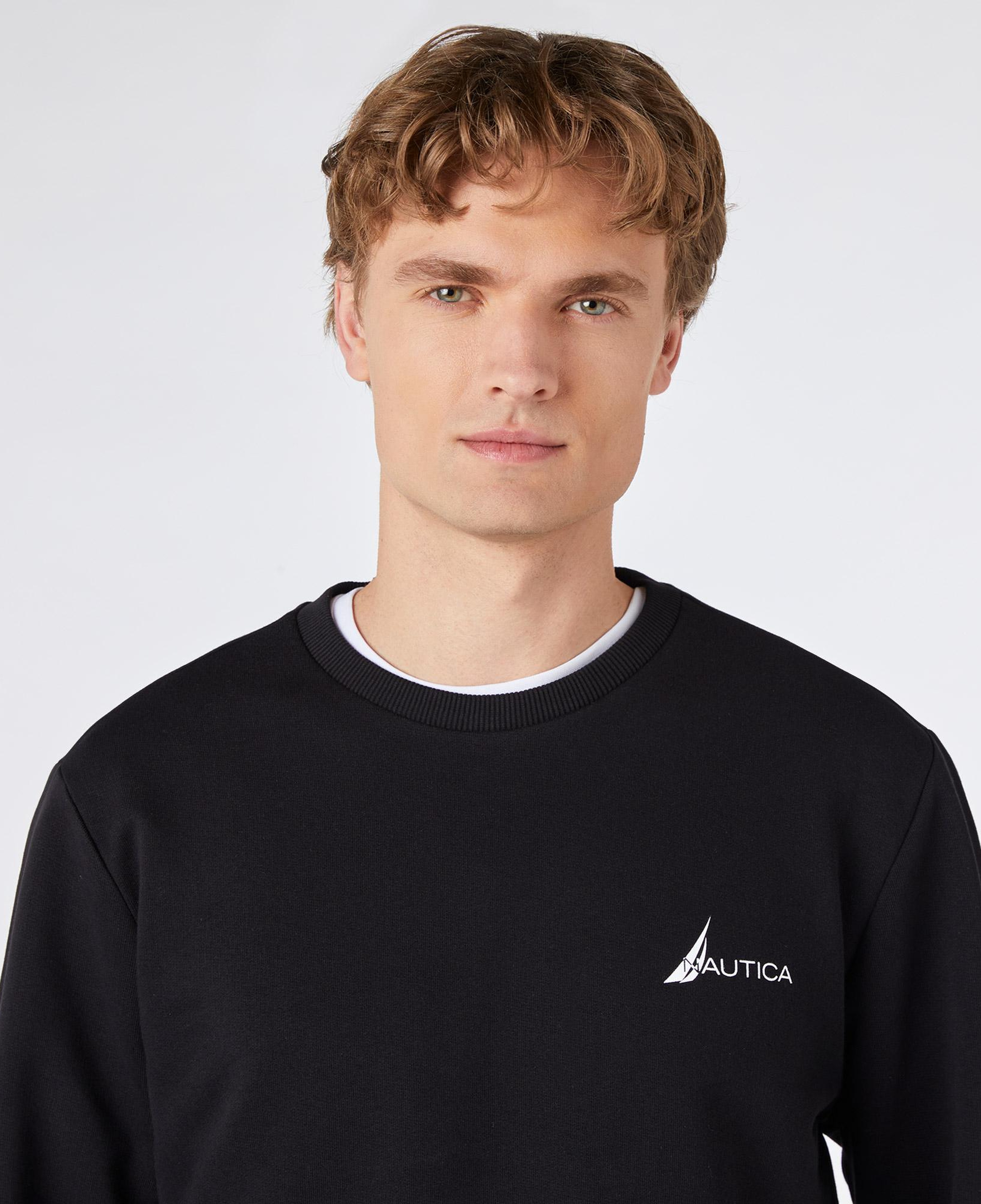 Nautica Erkek Siyah Standart Fit Sweatshirt
