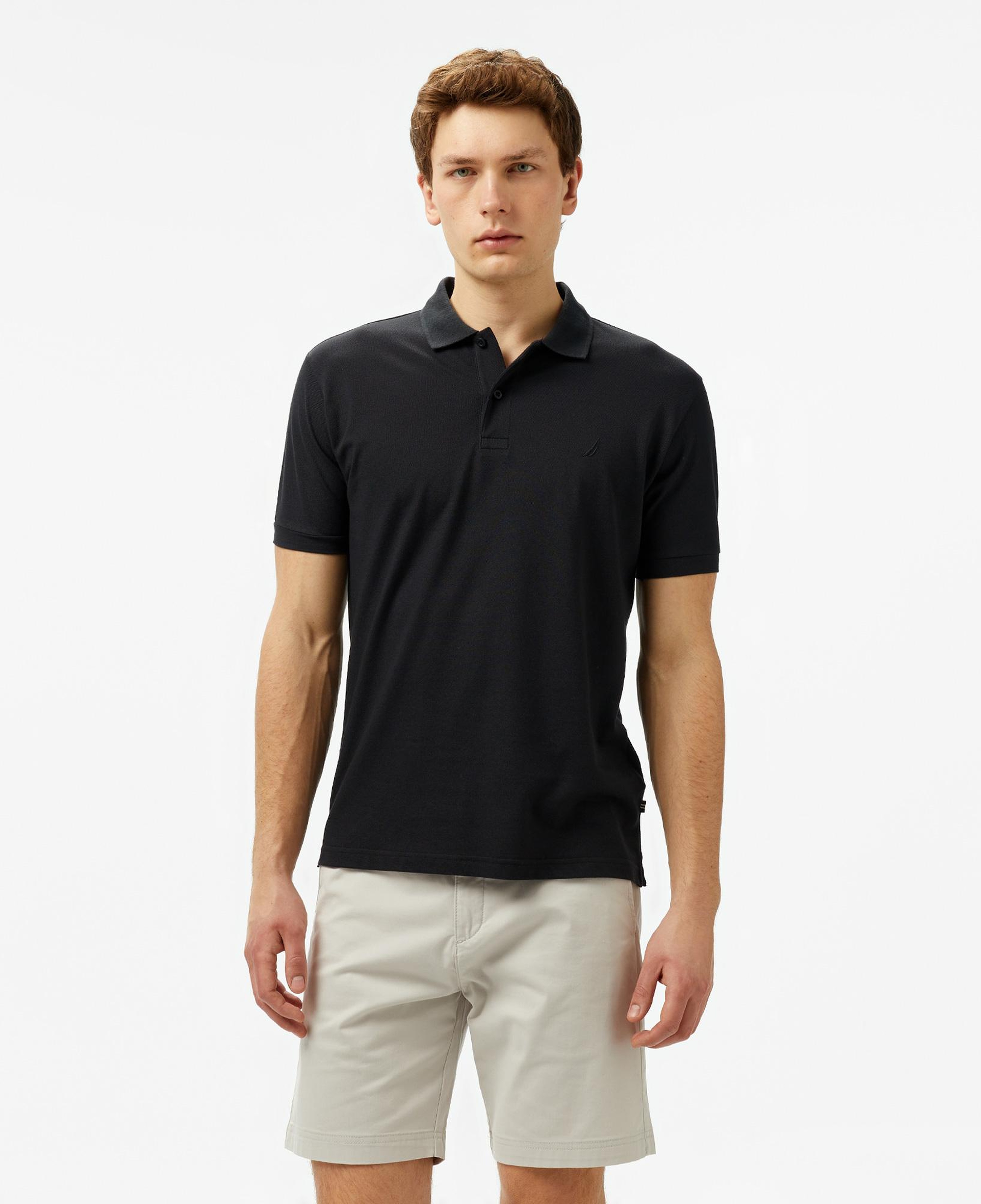Nautica Erkek Siyah Classic Fit Polo Yaka T-Shirt
