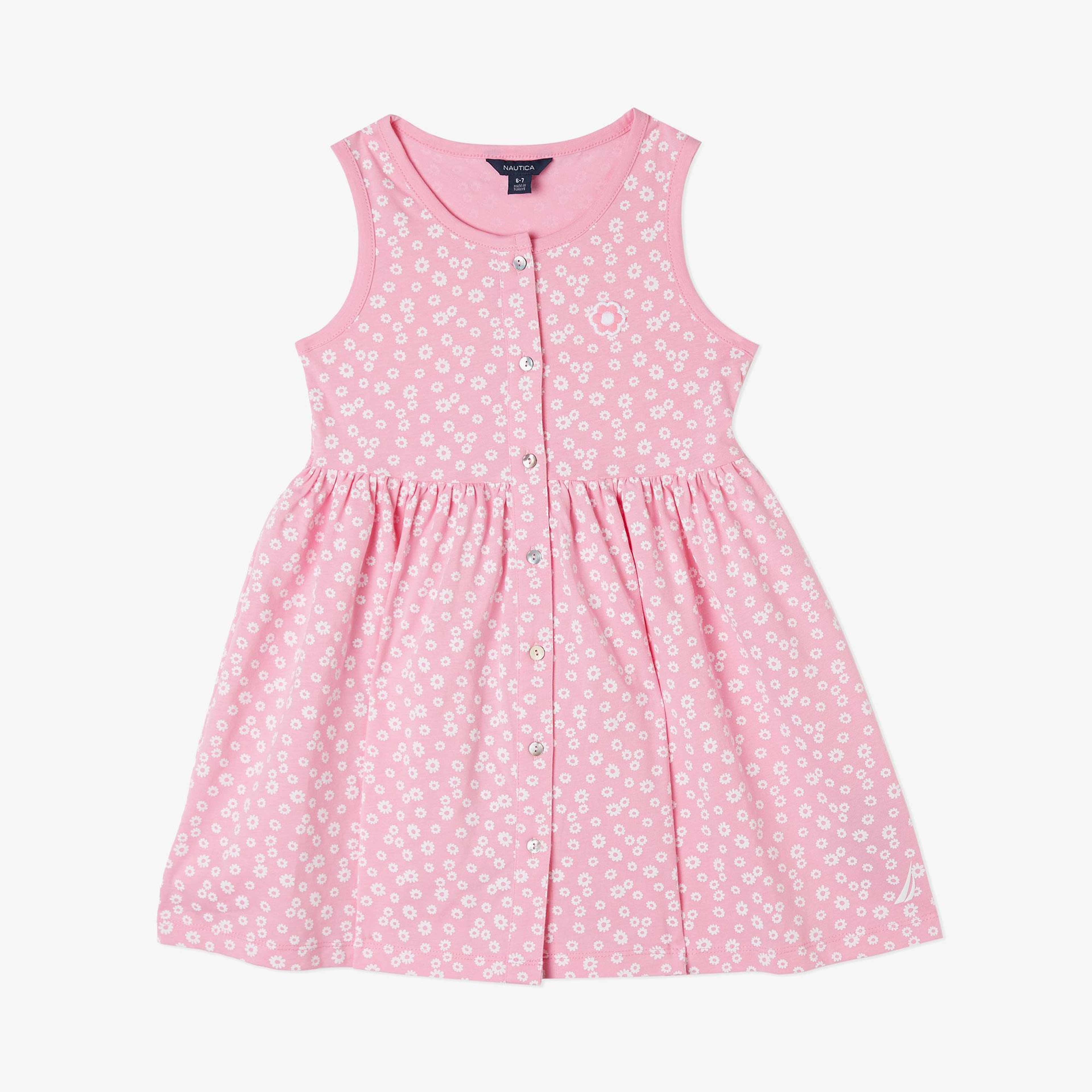 Nautica Kız Çocuk Pembe Baskılı Elbise