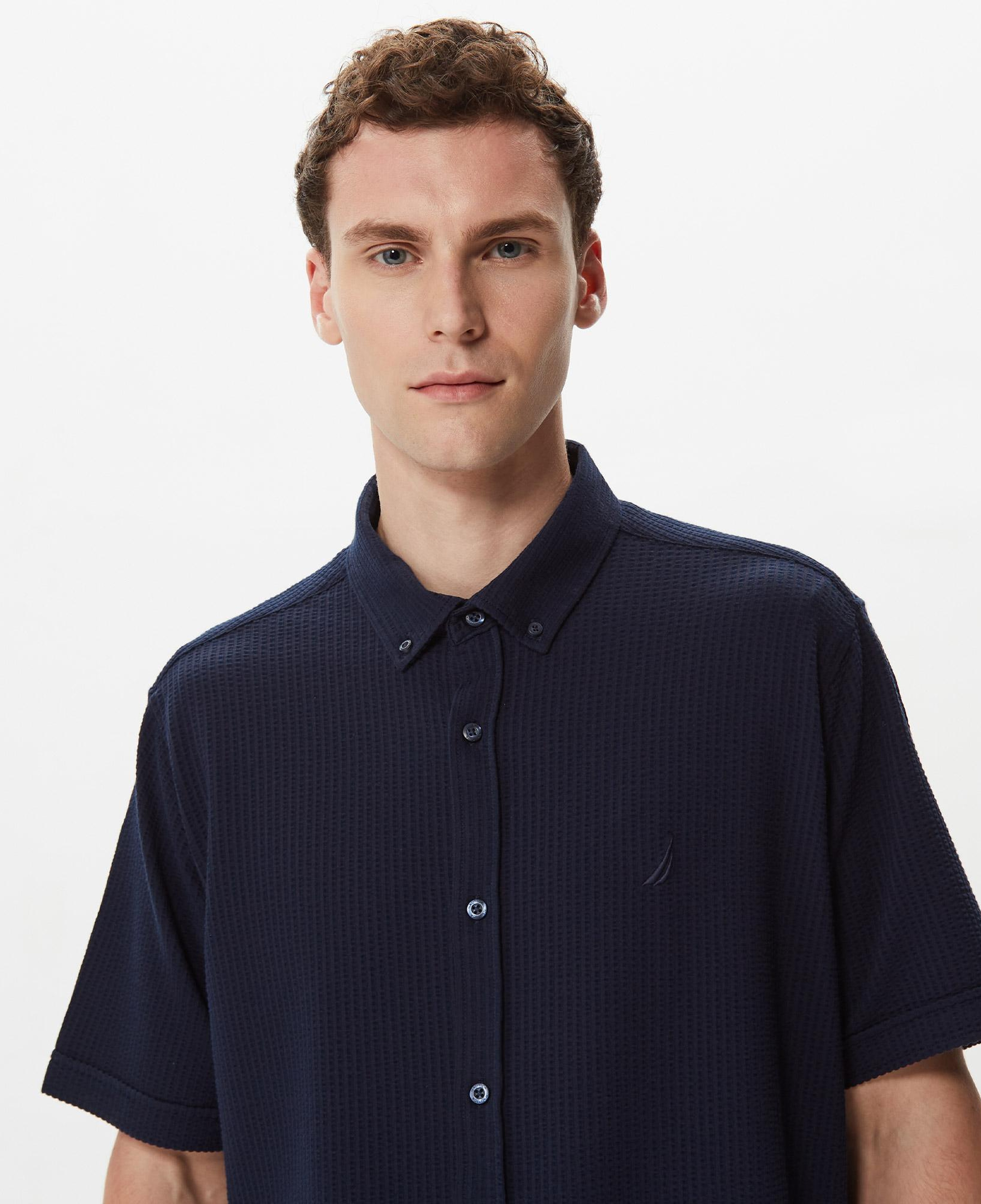 Nautica Erkek Lacivert Classic Fit Kısa Kollu Gömlek