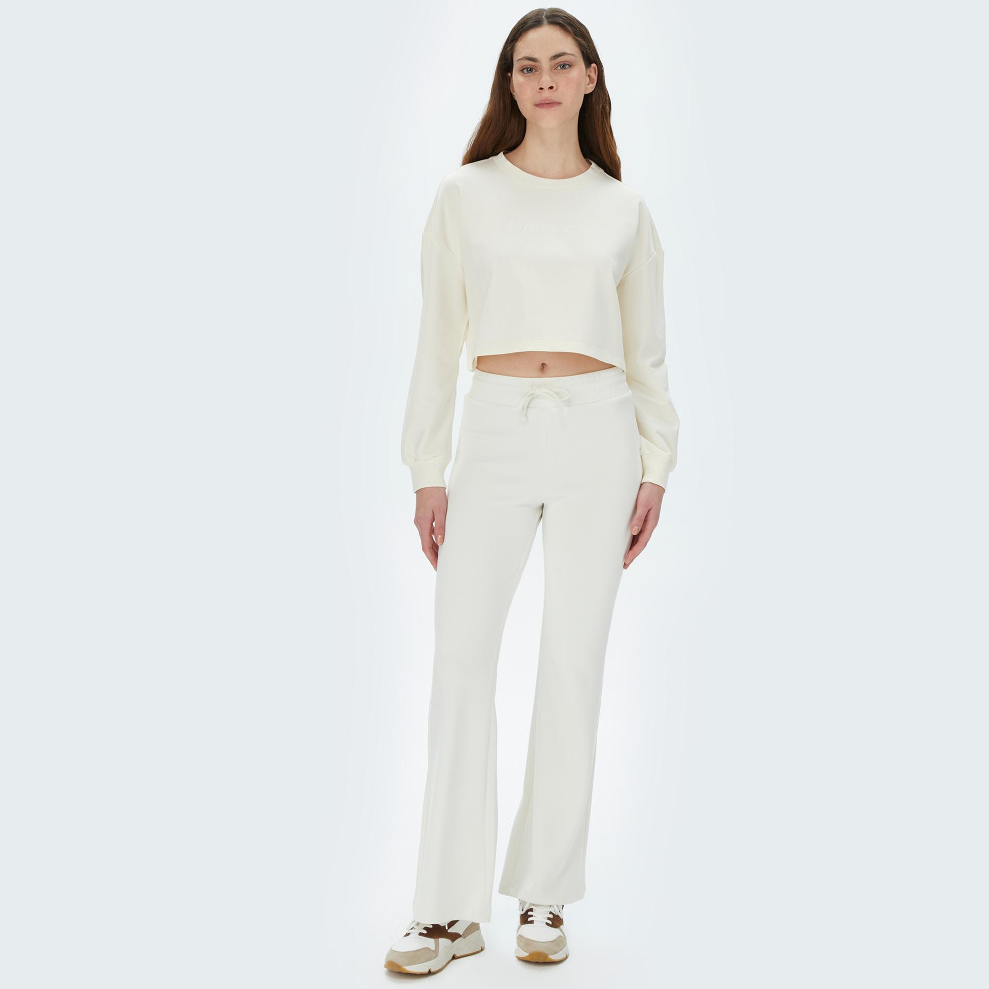 Nautica Kadın Krem Sweatshirt