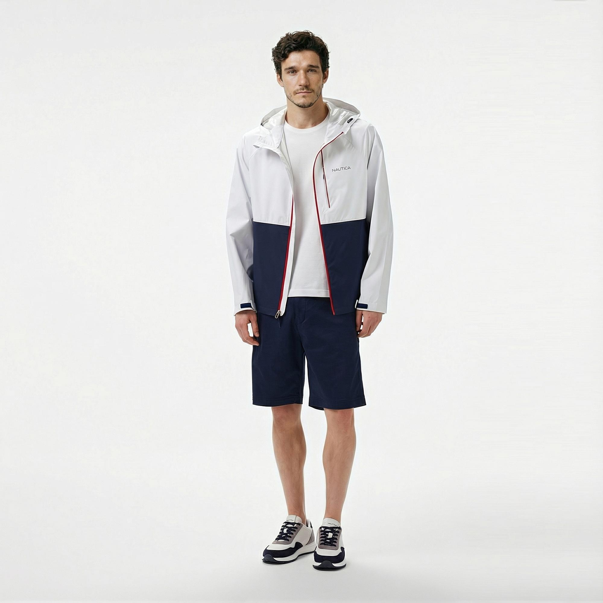 Nautica Erkek Beyaz Regular Fit Dik Yaka Mont