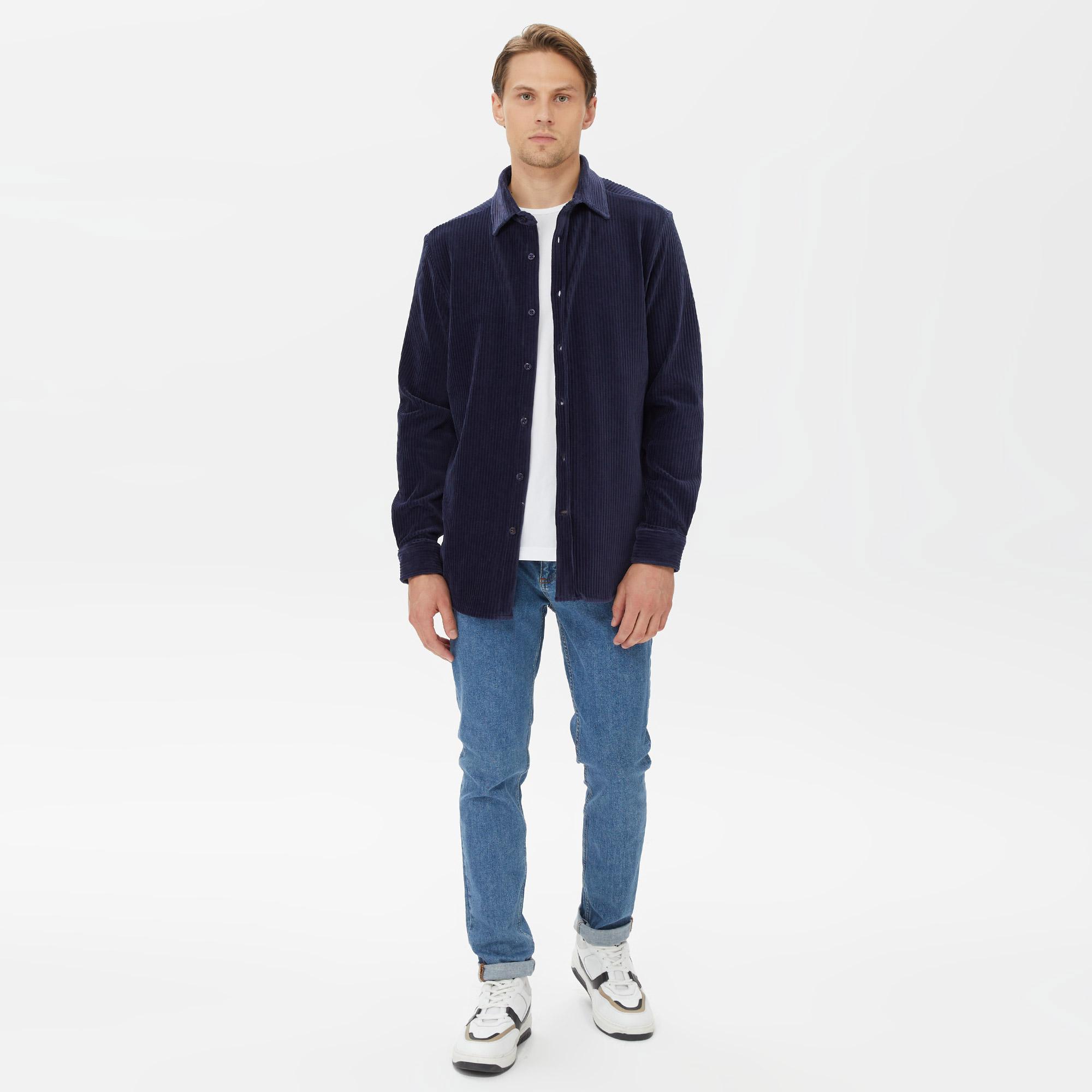 Nautica Erkek Lacivert Slim Fit Gömlek