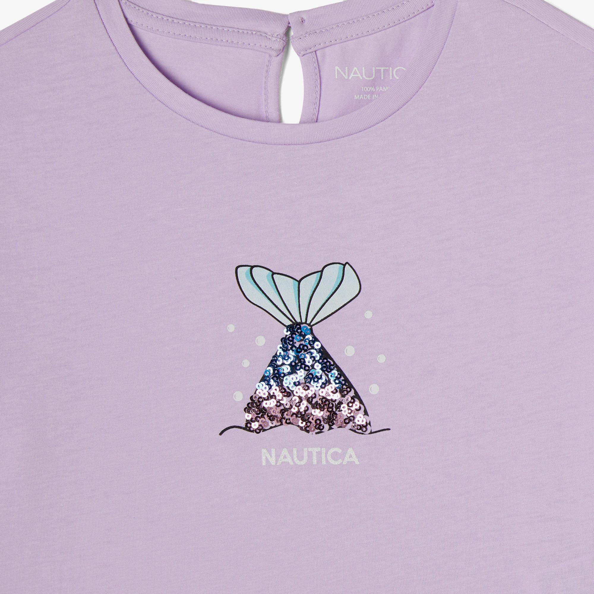 Nautica Kız Çocuk Mor Relaxed Fit T-Shirt