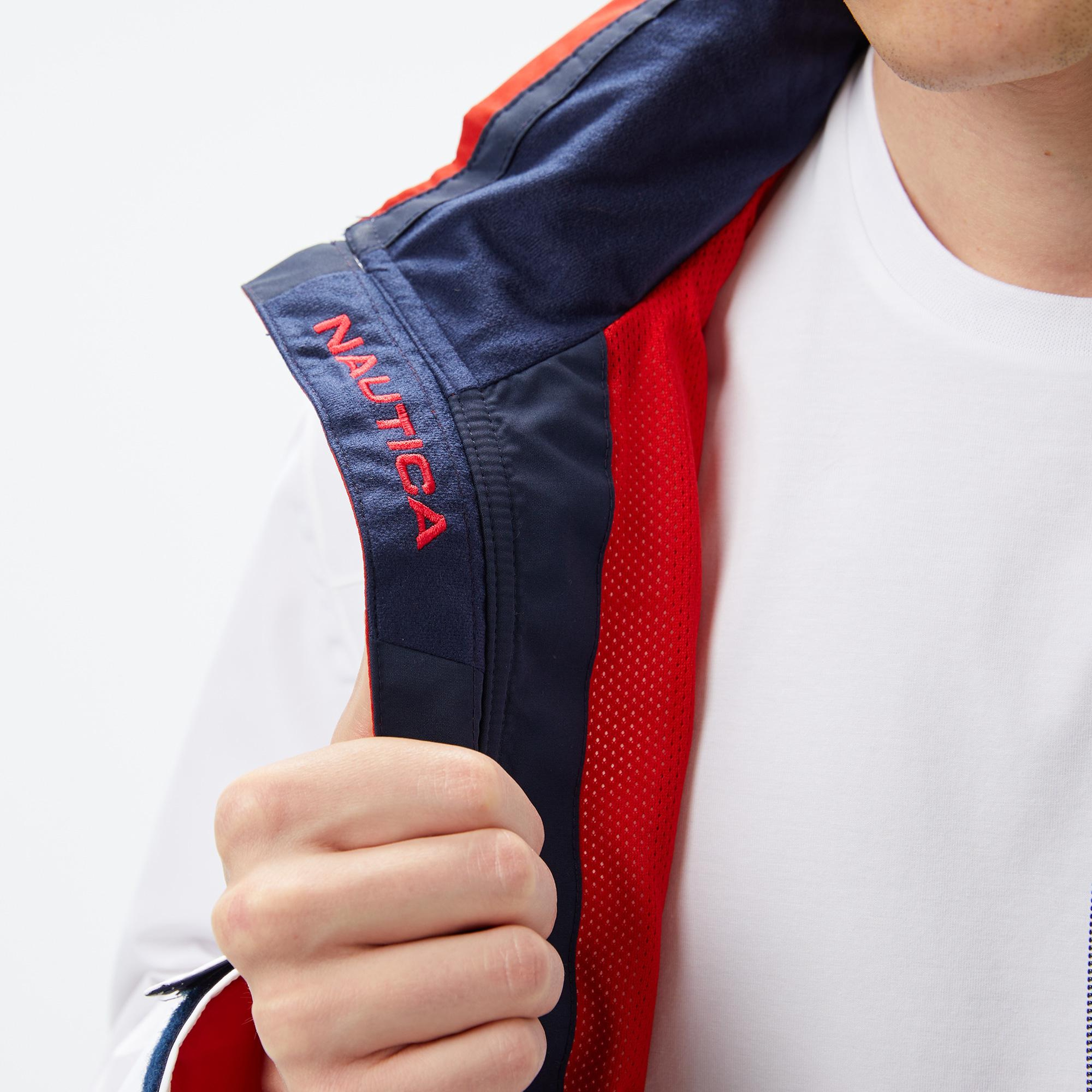 Nautica Erkek Beyaz Regular Fit Dik Yaka Mont