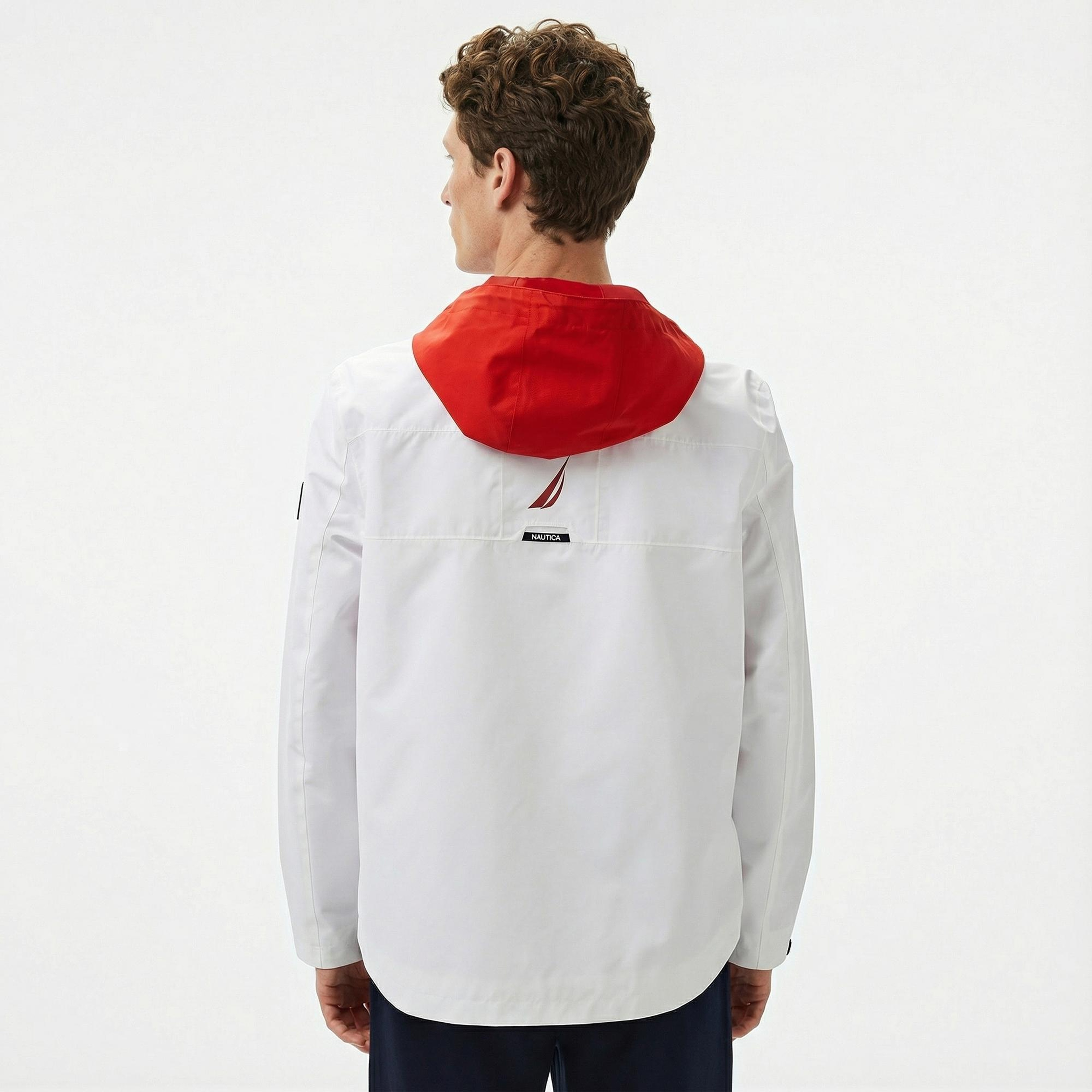Nautica Erkek Beyaz Regular Fit Dik Yaka Mont